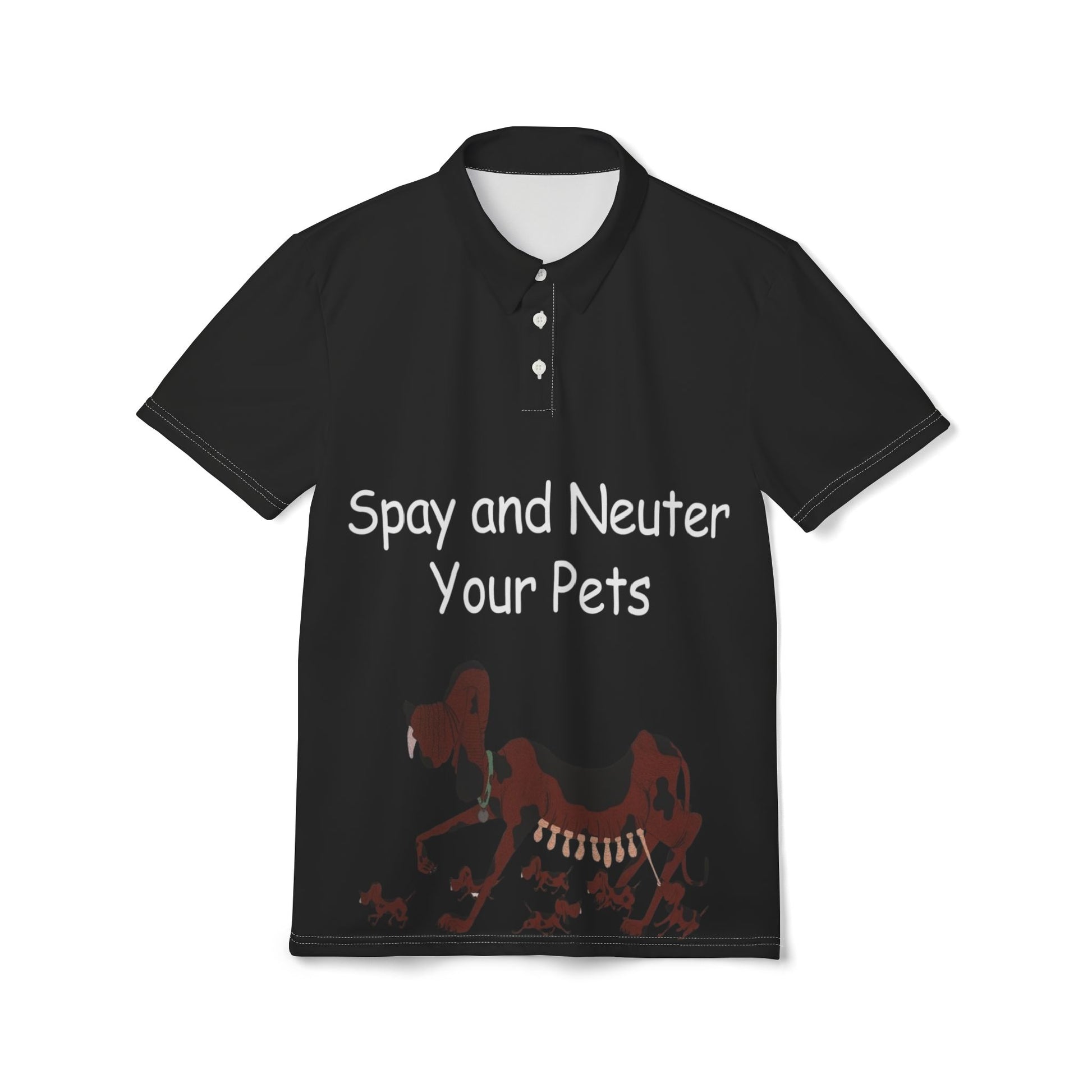 Spay and Neuter Your Pets Unisex Polo Shirt, Pet Awareness Apparel, Animal Lover Gift, Casual Wear, Fundraiser Shirt