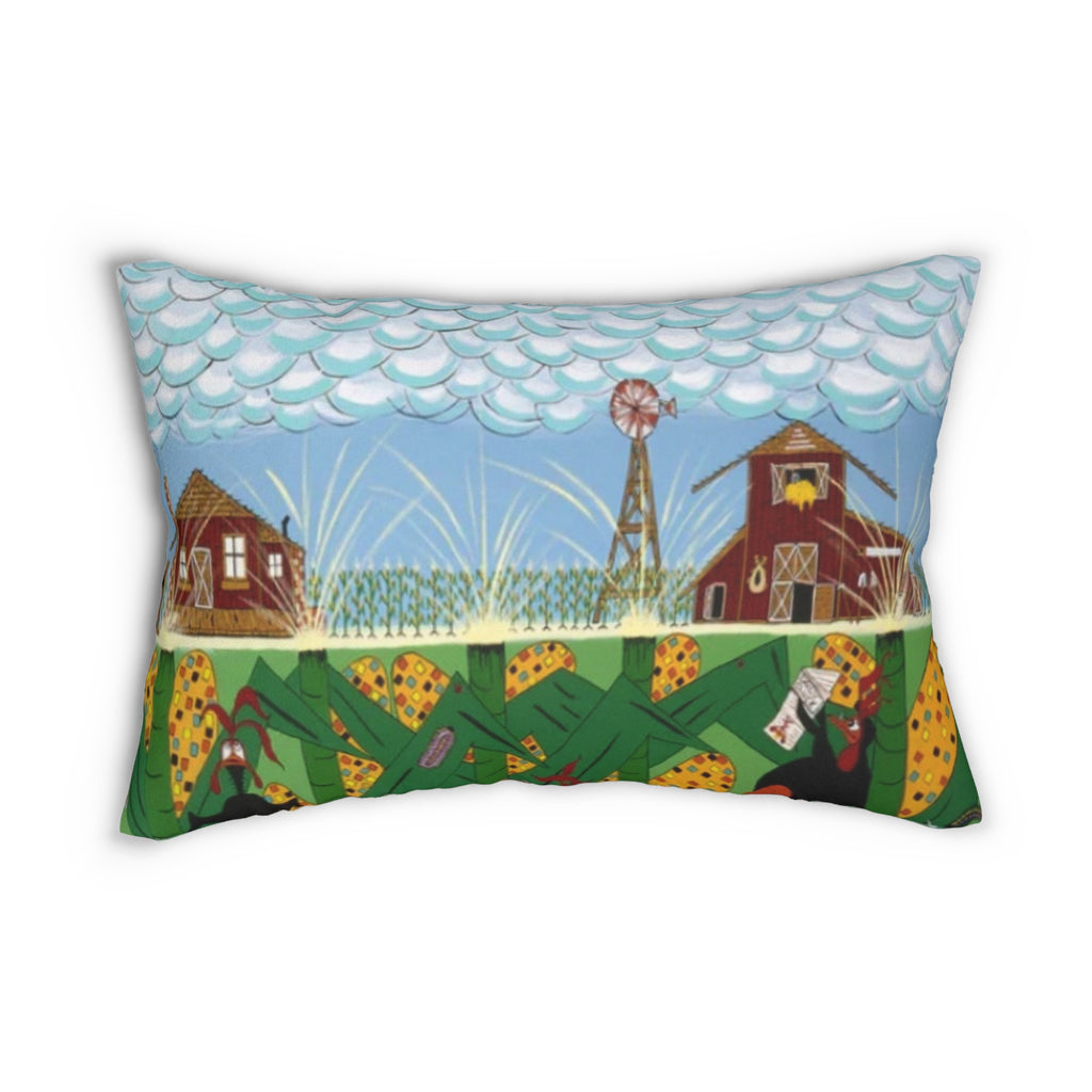 Cultural Classroom Lumbar Pillow - Home Décor, Gift for Teachers, Cozy Accent for Living Room, Educational Art, Unique Cushion