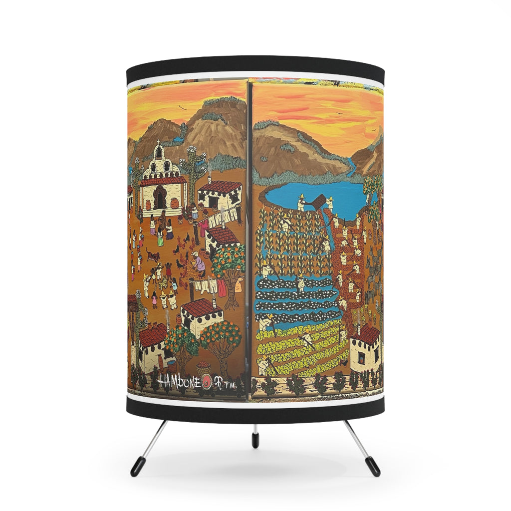 Cultural Tripod Lamp with Artistic High-Res Printed Shade, Unique Home Décor, Illuminating Table Light, Ethnic Gift for Art Lovers, [...]