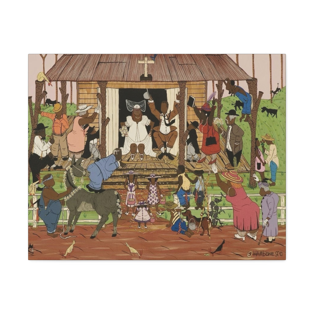 Black Wedding – “Jumping the Broom” | Stretched Canvas Wall Art