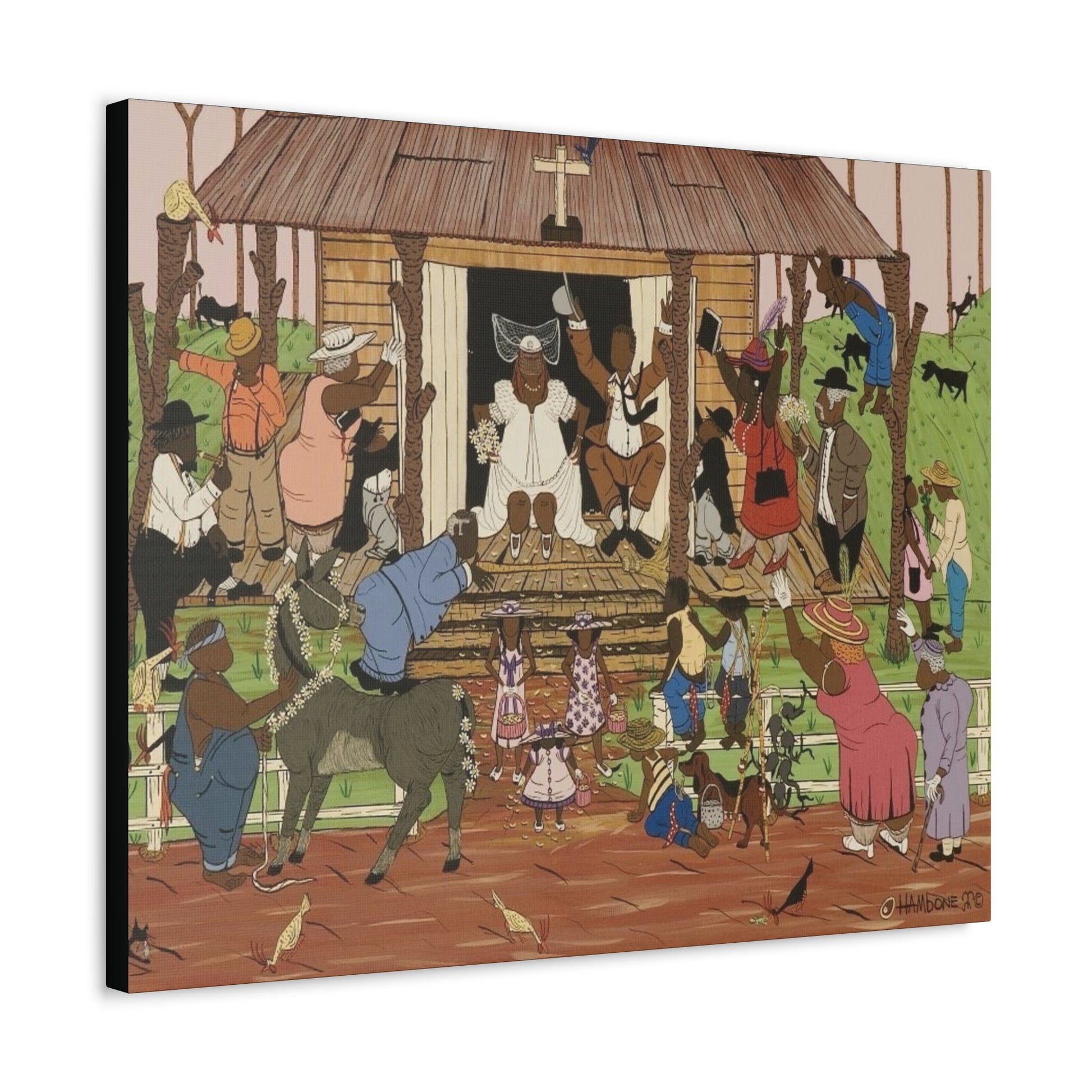 Black Wedding – “Jumping the Broom” | Stretched Canvas Wall Art