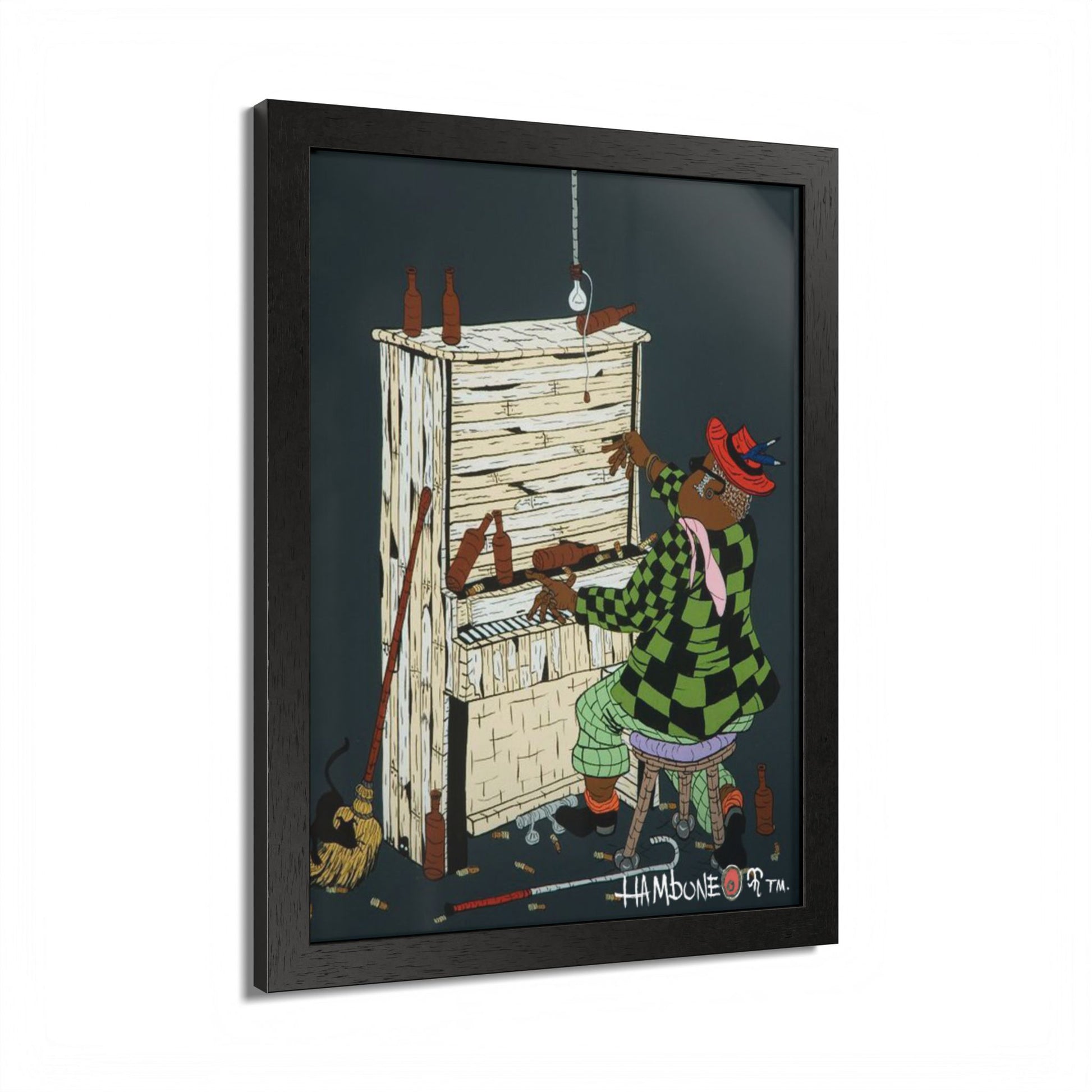 Vibrant Framed Poster Art - Colorful Home Decor, Unique Wall Art, Music-Themed Gift, Living Room Decor, Artistic Decoration