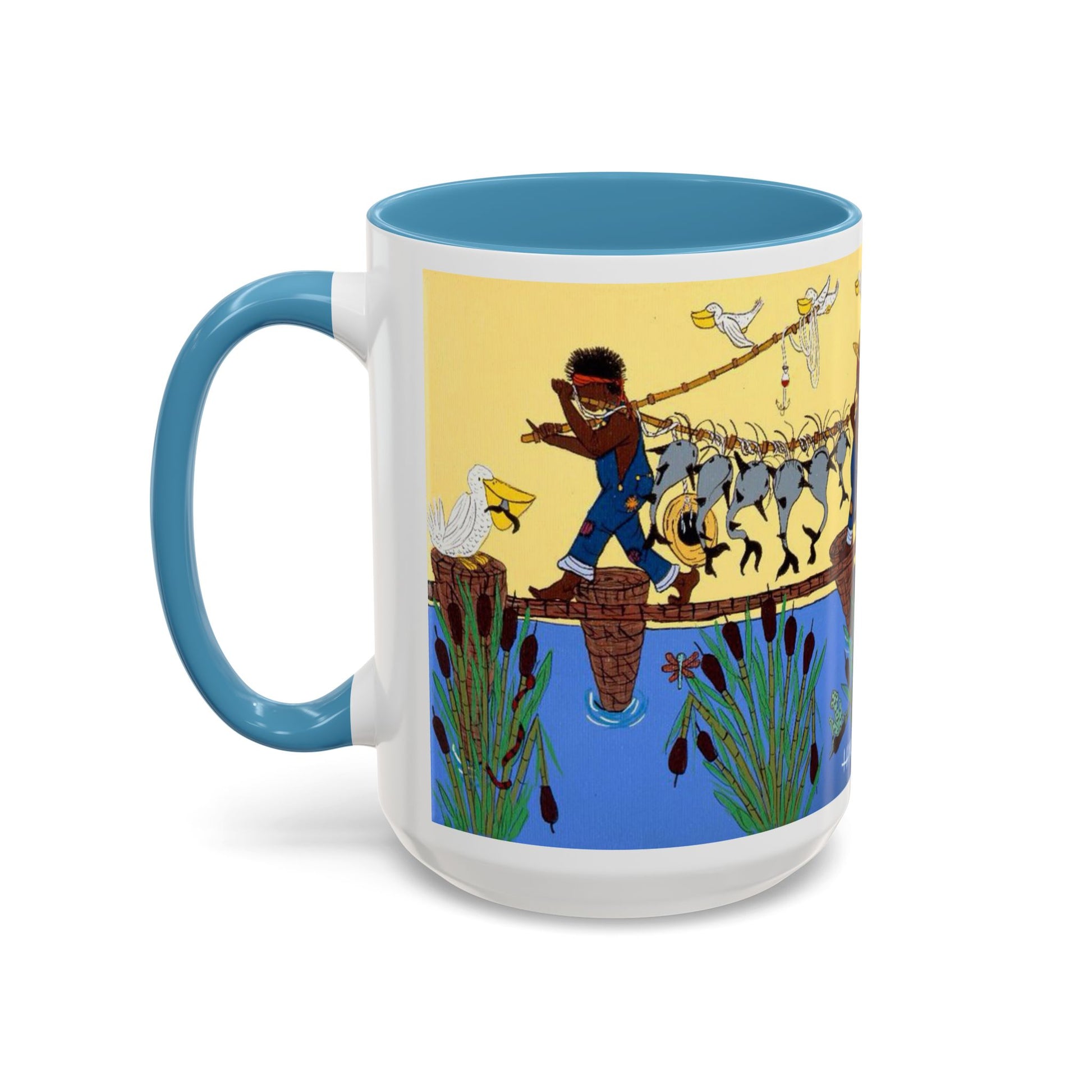 Vibrant Accent Coffee Mug with Artistic Farm Scene, Unique Gift for Farmers, Cozy Mornings, Home Decor, 11oz & 15oz