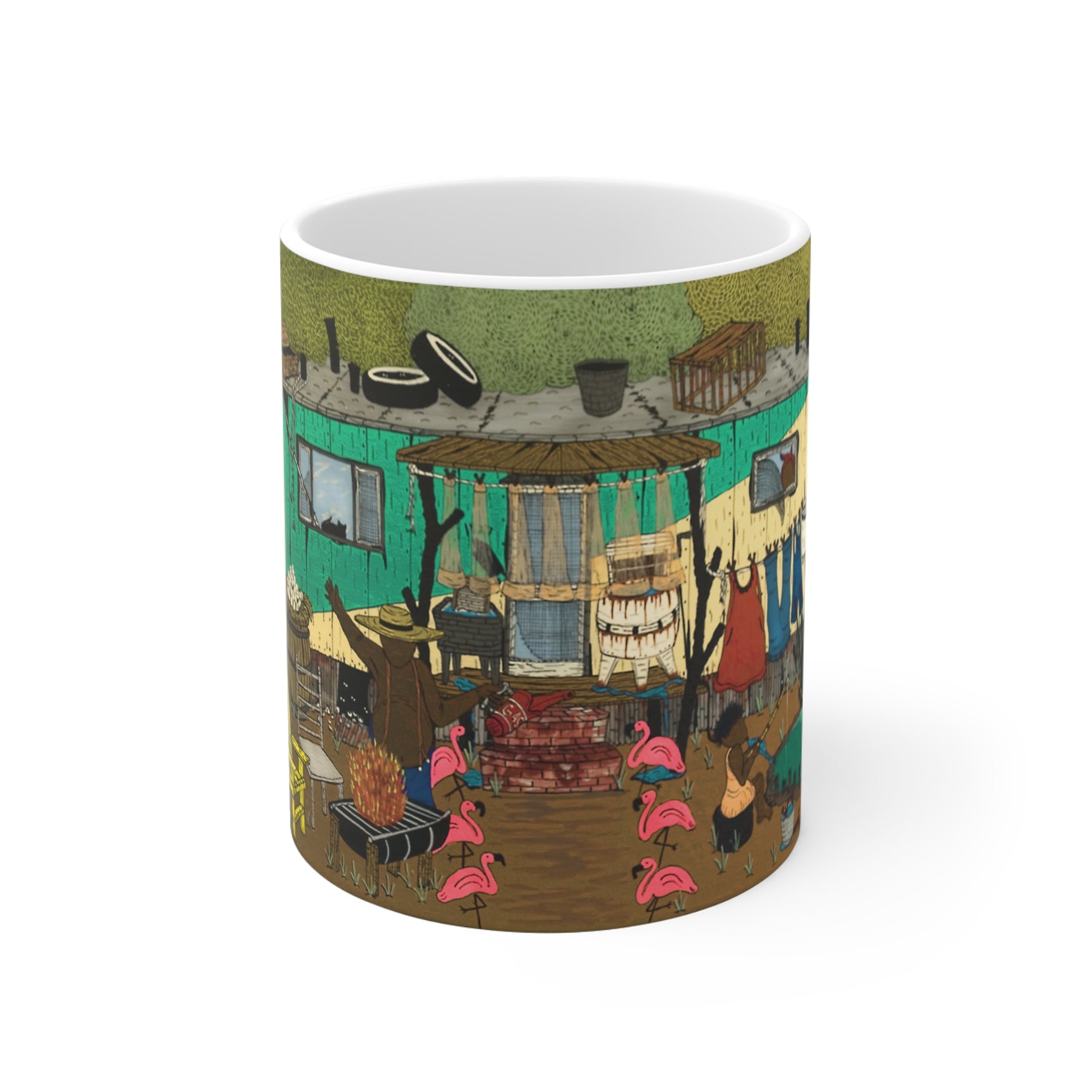 Country Farmhouse 11oz Mug, Rustic Coffee Cup, Farmhouse Decor, Gift for Farmers, Cottagecore Kitchenware, Nature Lover's Mug