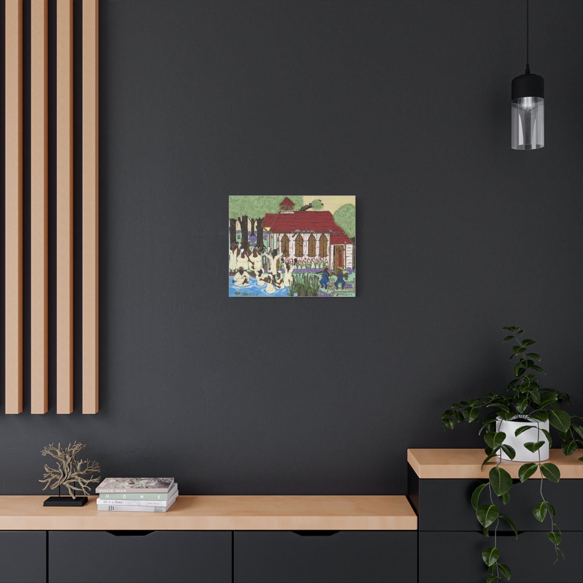 Colorful Stretched Canvas Art, Home Decor, Unique Gifts, Wall Art, Celebration Decor, Cultural Artwork