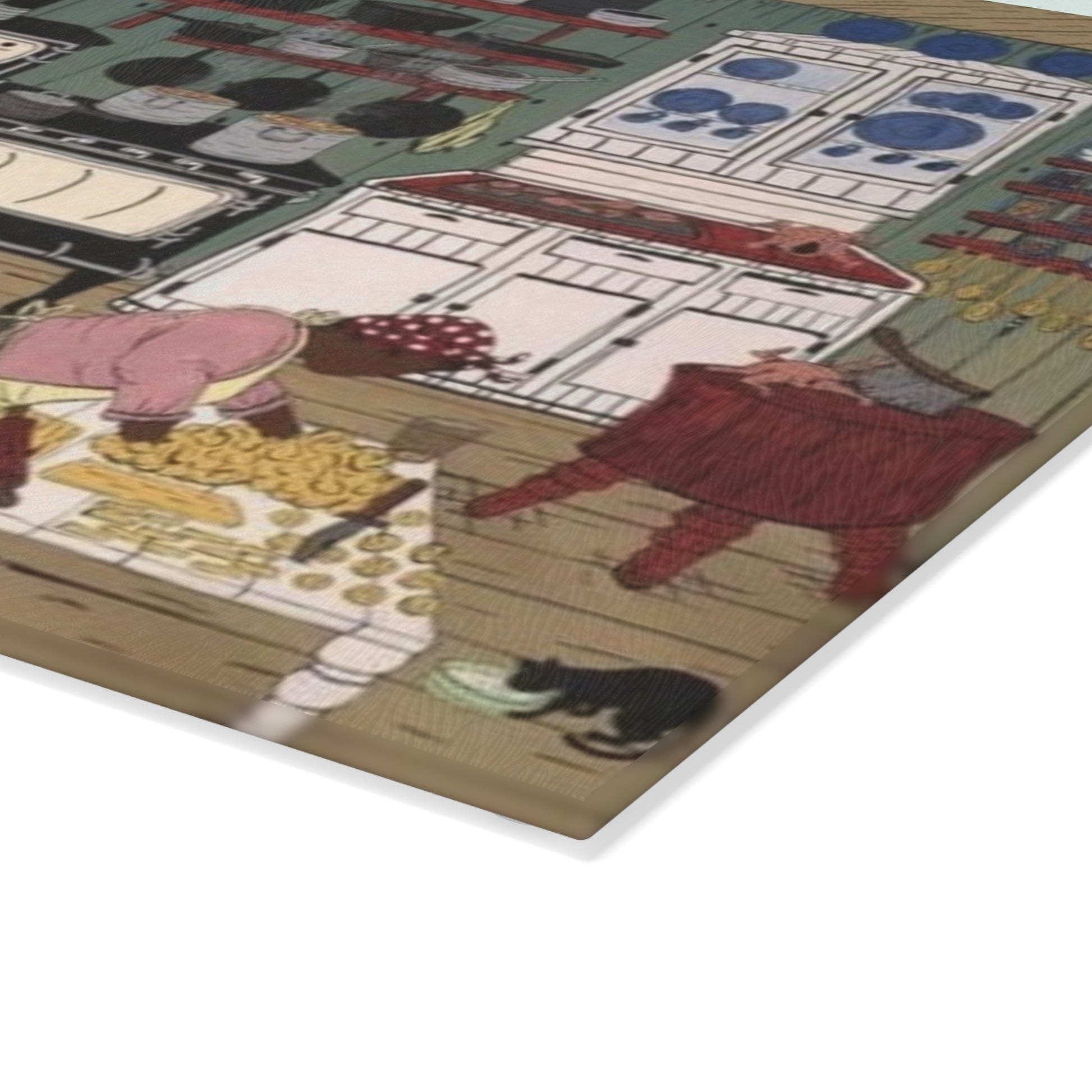 Charming Rustic Glass Cutting Board for Home Chefs | Vintage Kitchen Decor, Gift for Foodies, Cooking, Housewarming, Family Gatherings