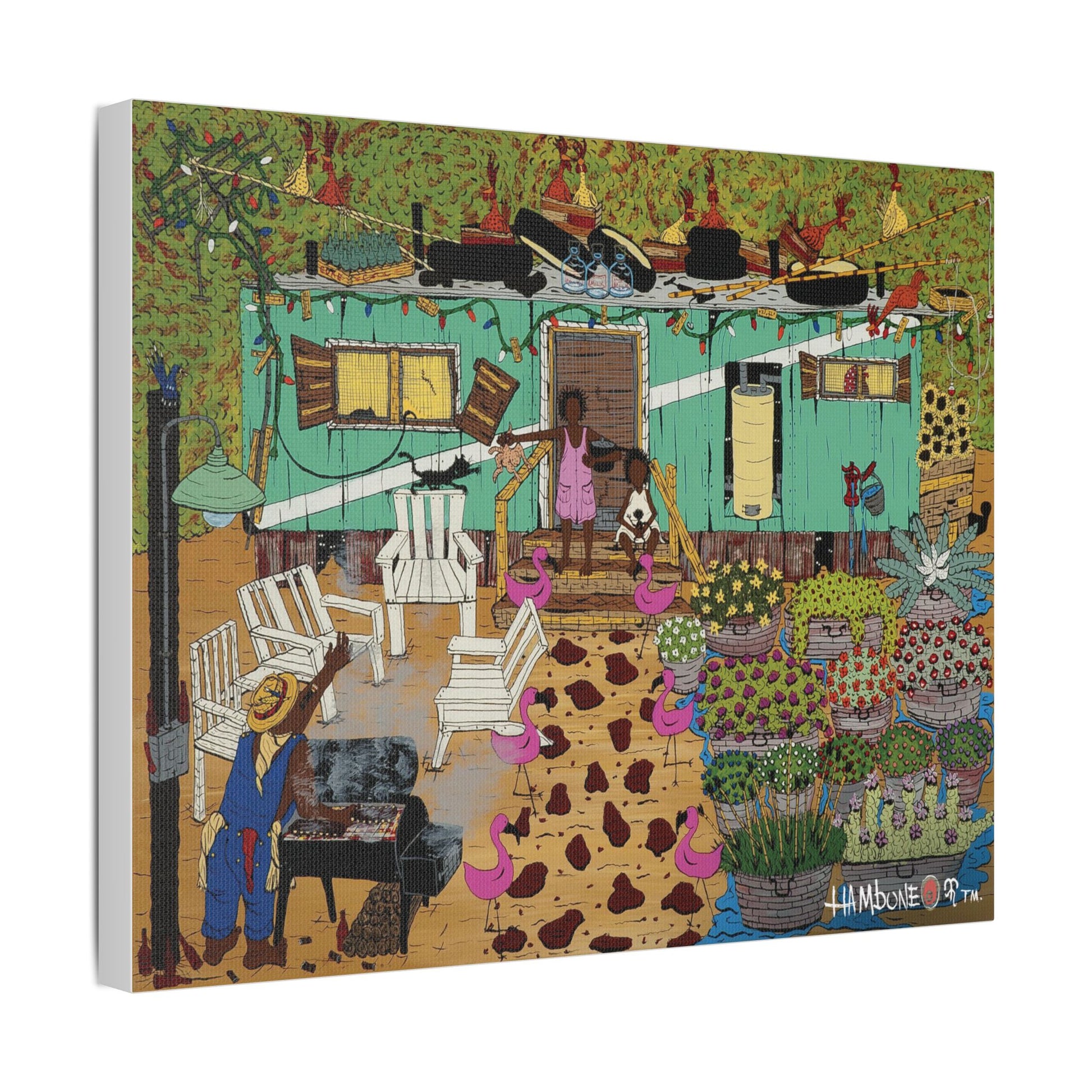 Vibrant Canvas Wall Art, Rustic Home Decor, Colorful Art Print, Country Vibes, Unique Gift Idea, Boho Style Decoration