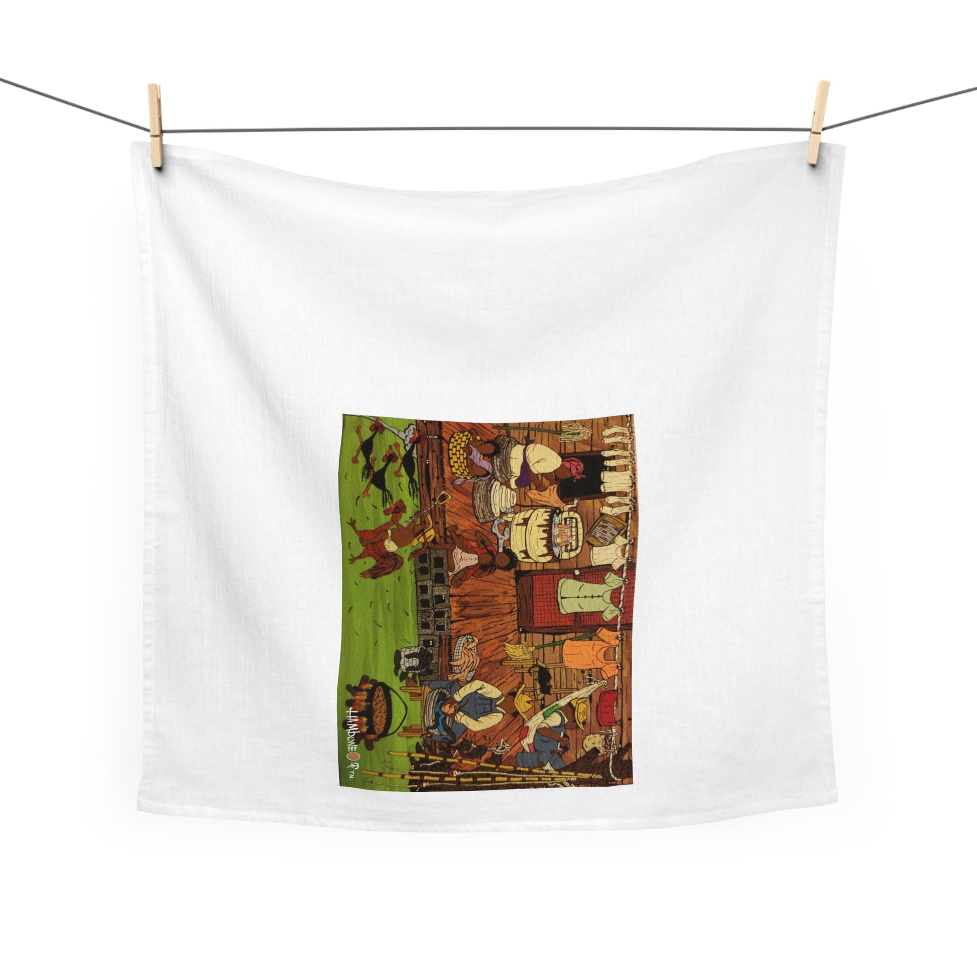 Colorful Kitchen Tea Towel, Fun Home Decor, Gift for Cooks, Vintage Style, Unique Kitchen Accessory, Housewarming Gift