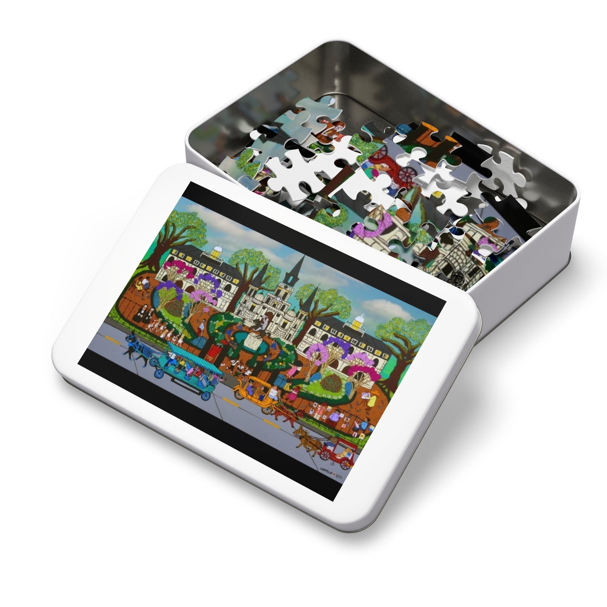 Vibrant Jigsaw Puzzle with Tin - Fun for Family Game Night, Unique Gift, Art Puzzle, Home Decor, Holiday Activity
