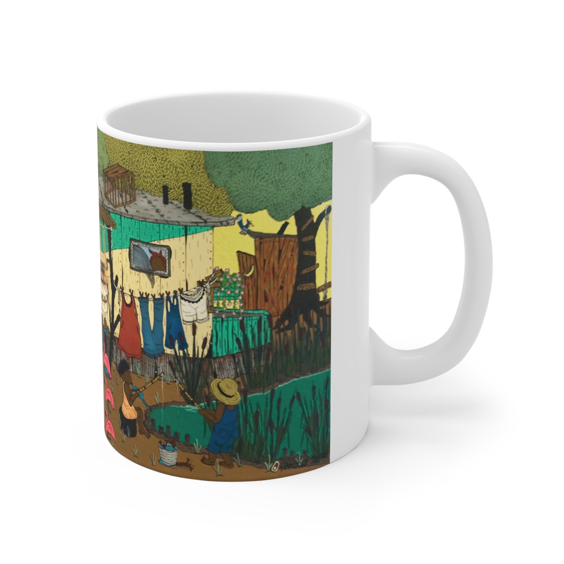 Country Farmhouse 11oz Mug, Rustic Coffee Cup, Farmhouse Decor, Gift for Farmers, Cottagecore Kitchenware, Nature Lover's Mug