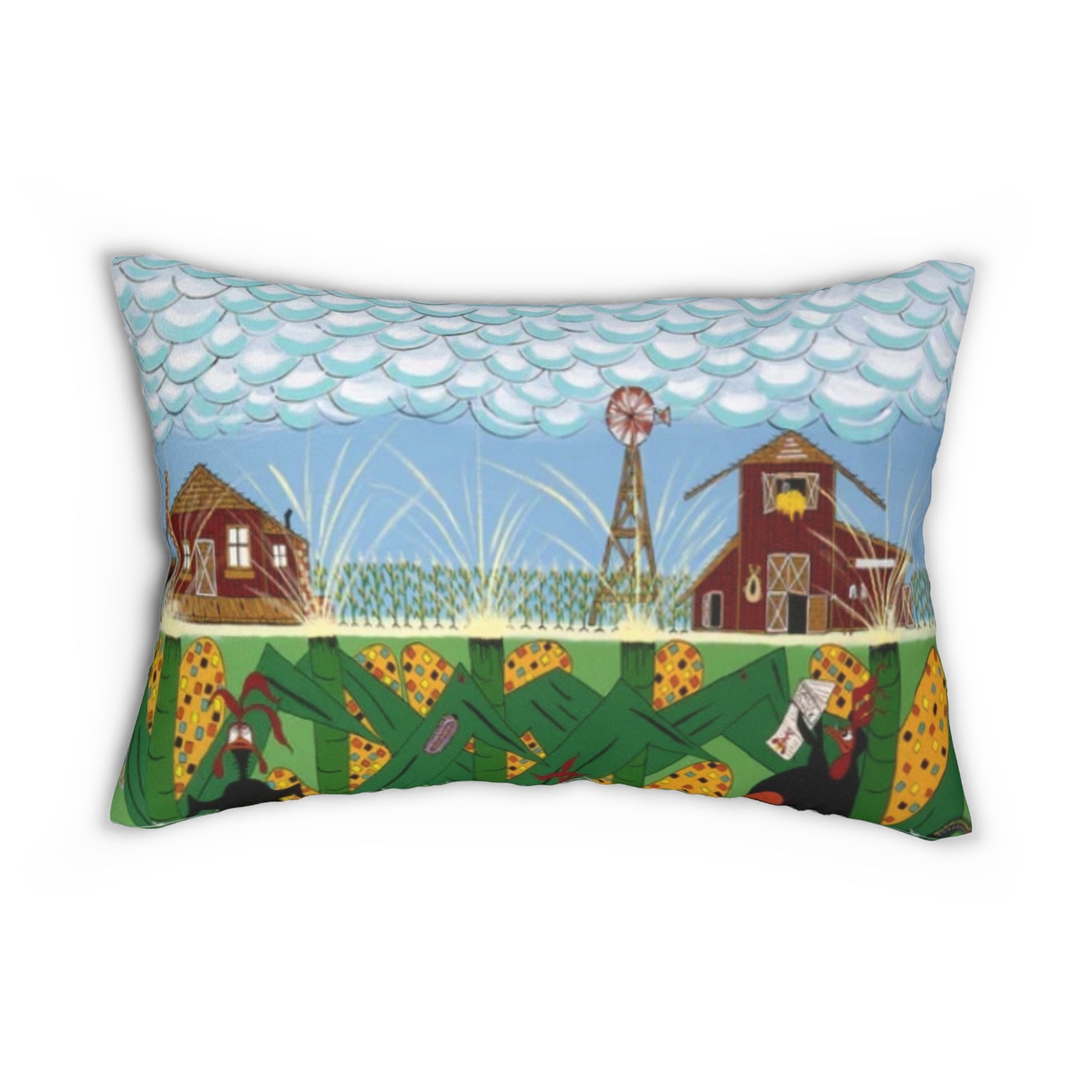 Cultural Classroom Lumbar Pillow - Home Décor, Gift for Teachers, Cozy Accent for Living Room, Educational Art, Unique Cushion