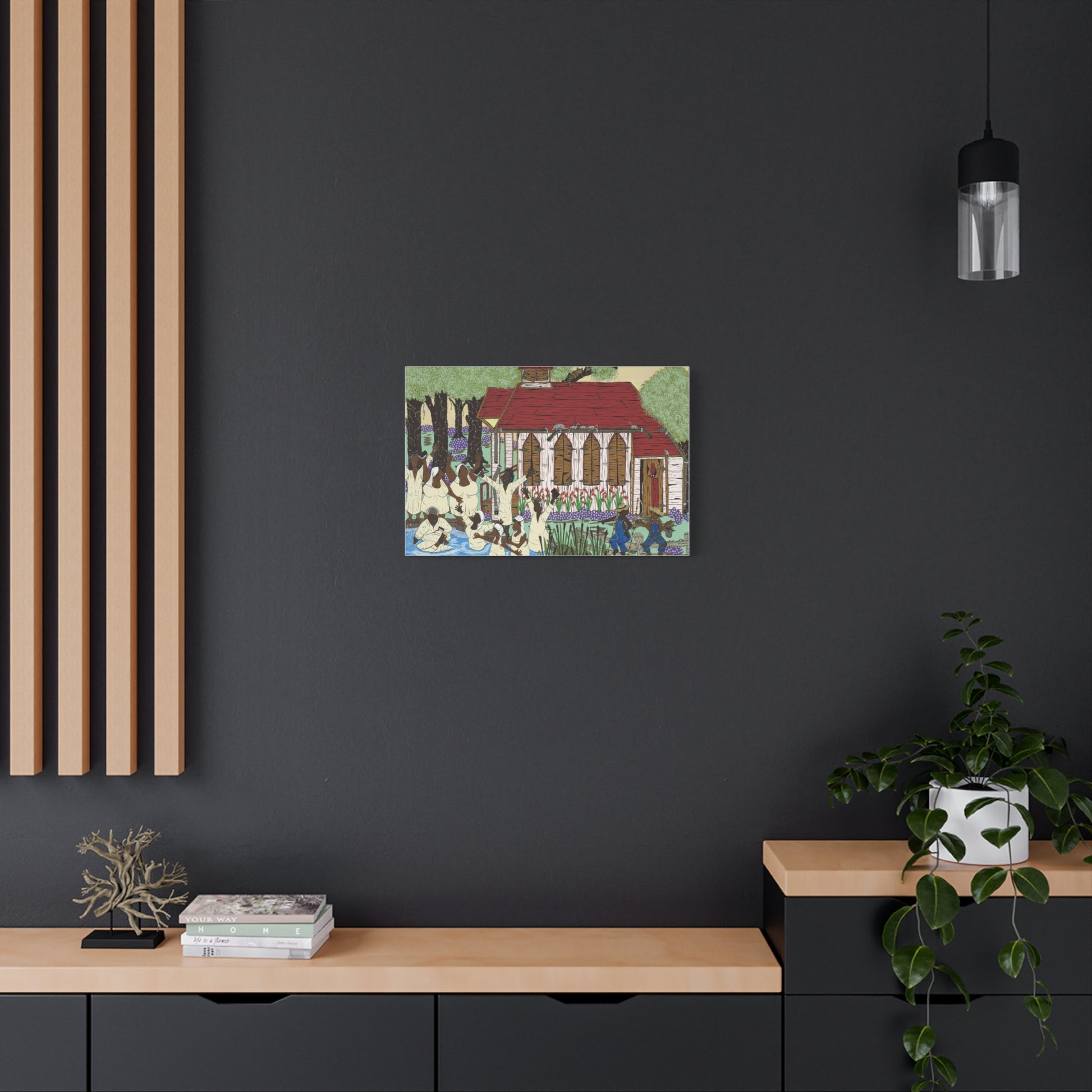 Colorful Stretched Canvas Art, Home Decor, Unique Gifts, Wall Art, Celebration Decor, Cultural Artwork