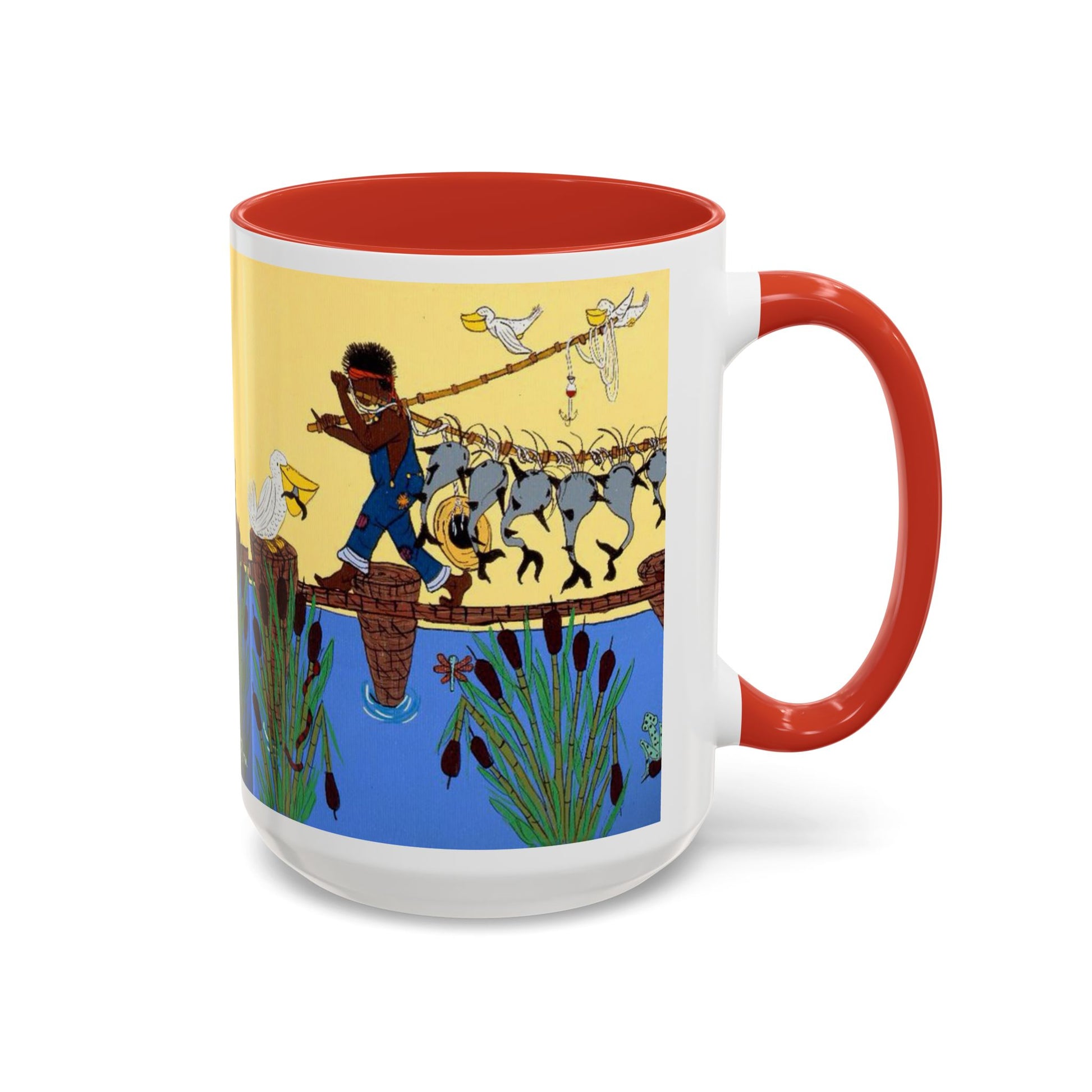 Vibrant Accent Coffee Mug with Artistic Farm Scene, Unique Gift for Farmers, Cozy Mornings, Home Decor, 11oz & 15oz