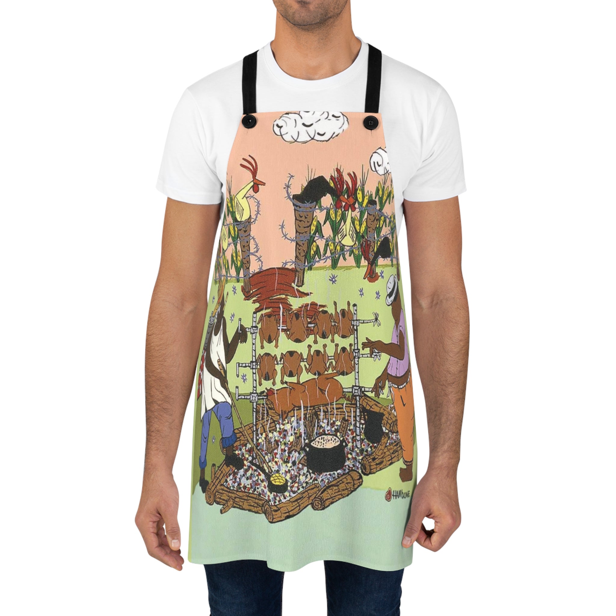 Colorful BBQ Apron for Grilling, Fun Cooking Gift, Outdoor Cooking, Kitchen Decor, Unique Chef Apron