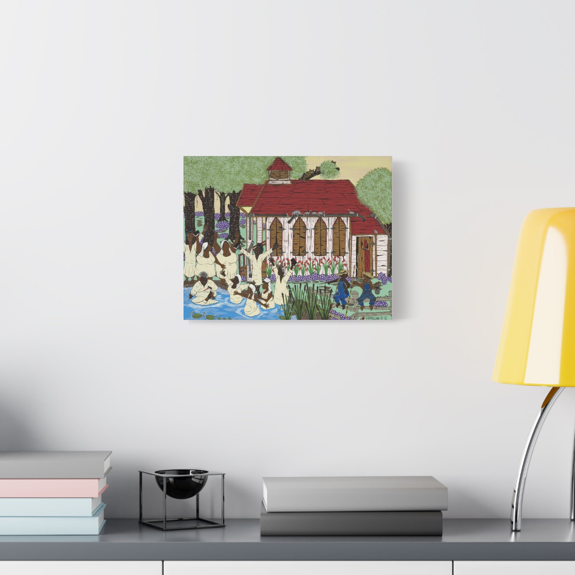 Colorful Stretched Canvas Art, Home Decor, Unique Gifts, Wall Art, Celebration Decor, Cultural Artwork