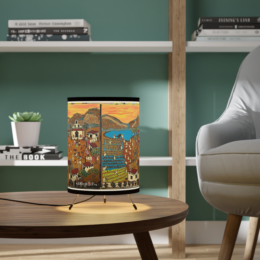 Cultural Tripod Lamp with Artistic High-Res Printed Shade, Unique Home Décor, Illuminating Table Light, Ethnic Gift for Art Lovers, [...]