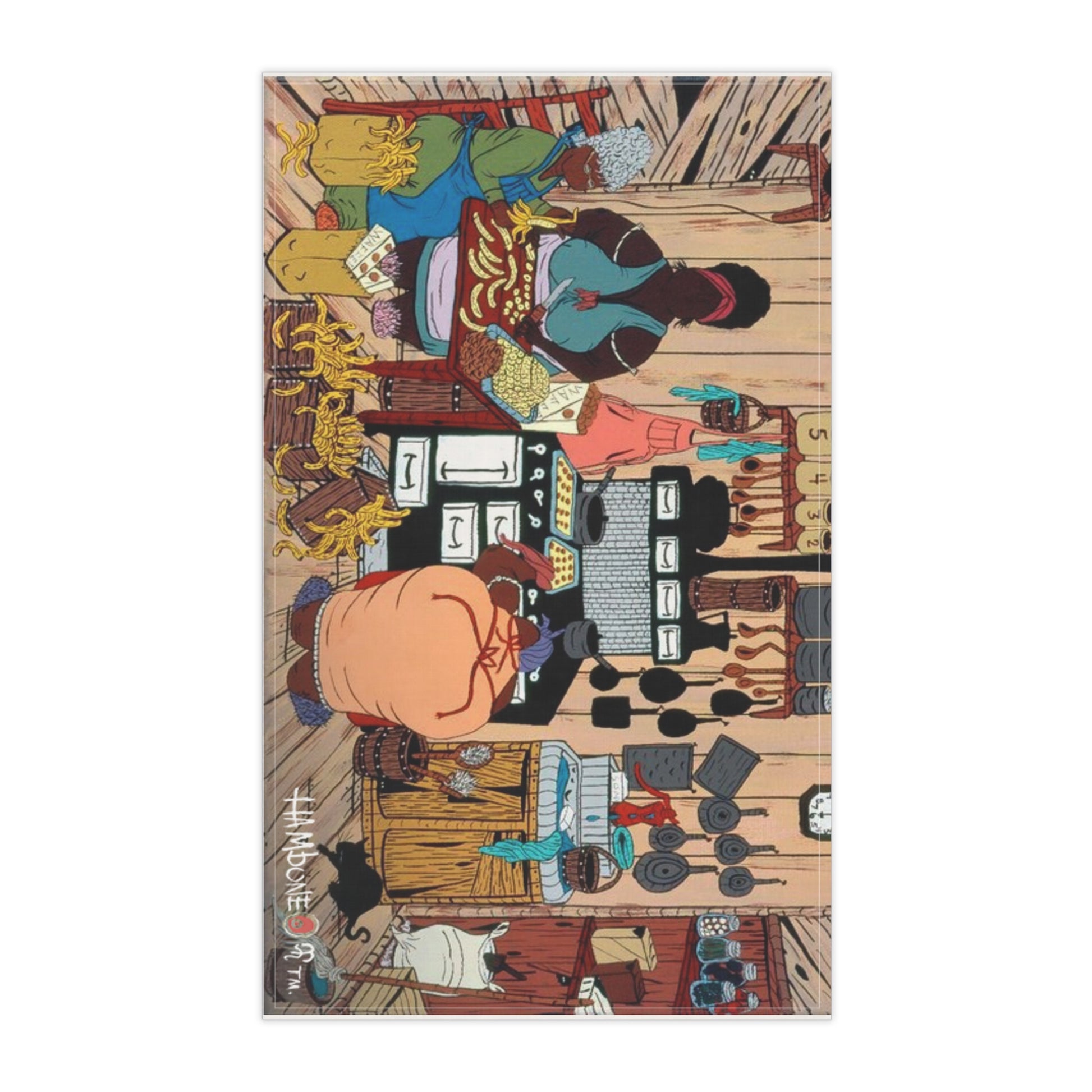 Whimsical Art Tea Towels, Colorful Kitchen Decor, Gift for Home Cooks, Vintage Style Tea Towels, Farmhouse Kitchen Accessories