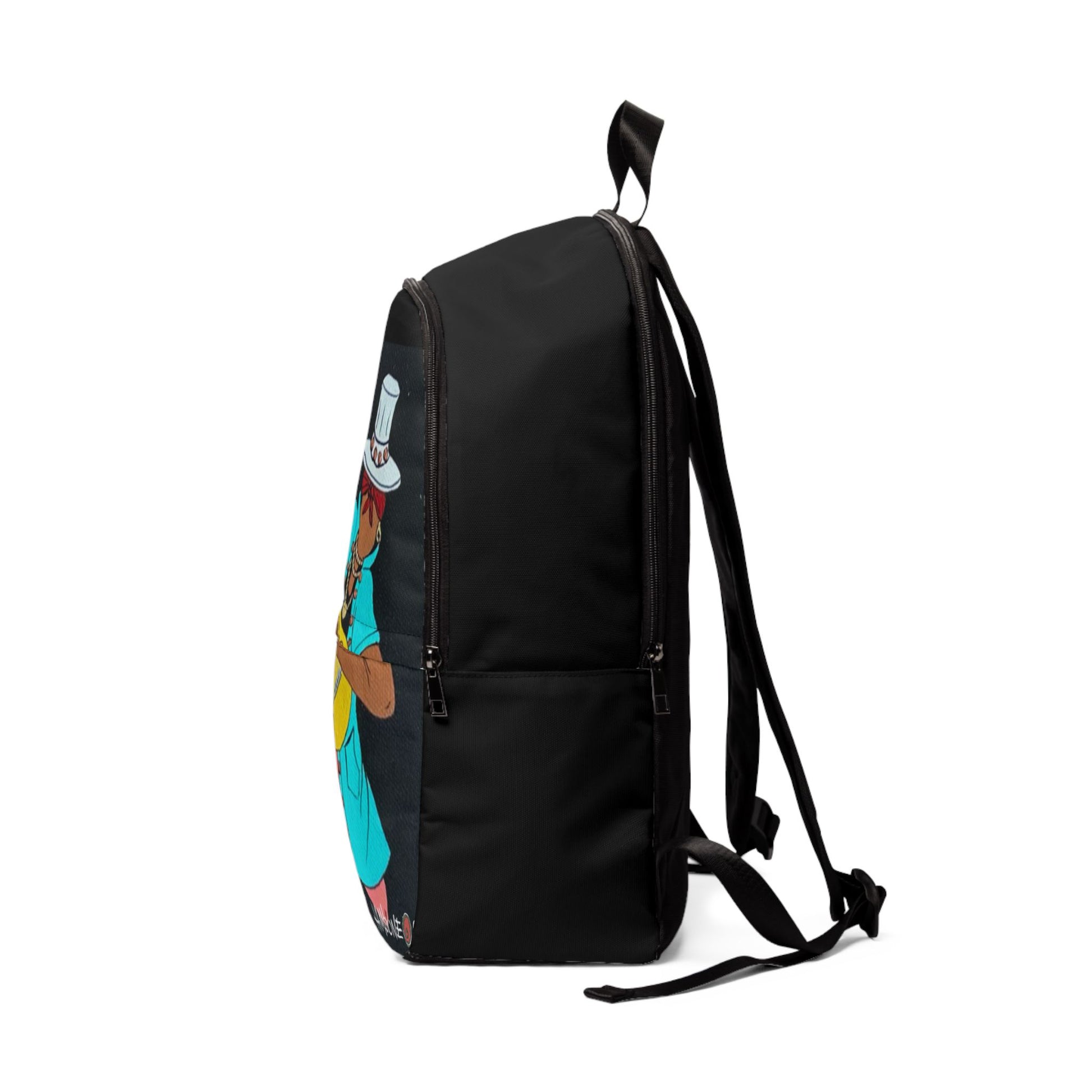 Vibrant Musician Backpack, Unisex Fabric Backpack, Art-Inspired Bag, Gift for Music Lovers, Festival Essentials, Stylish Travel Gear