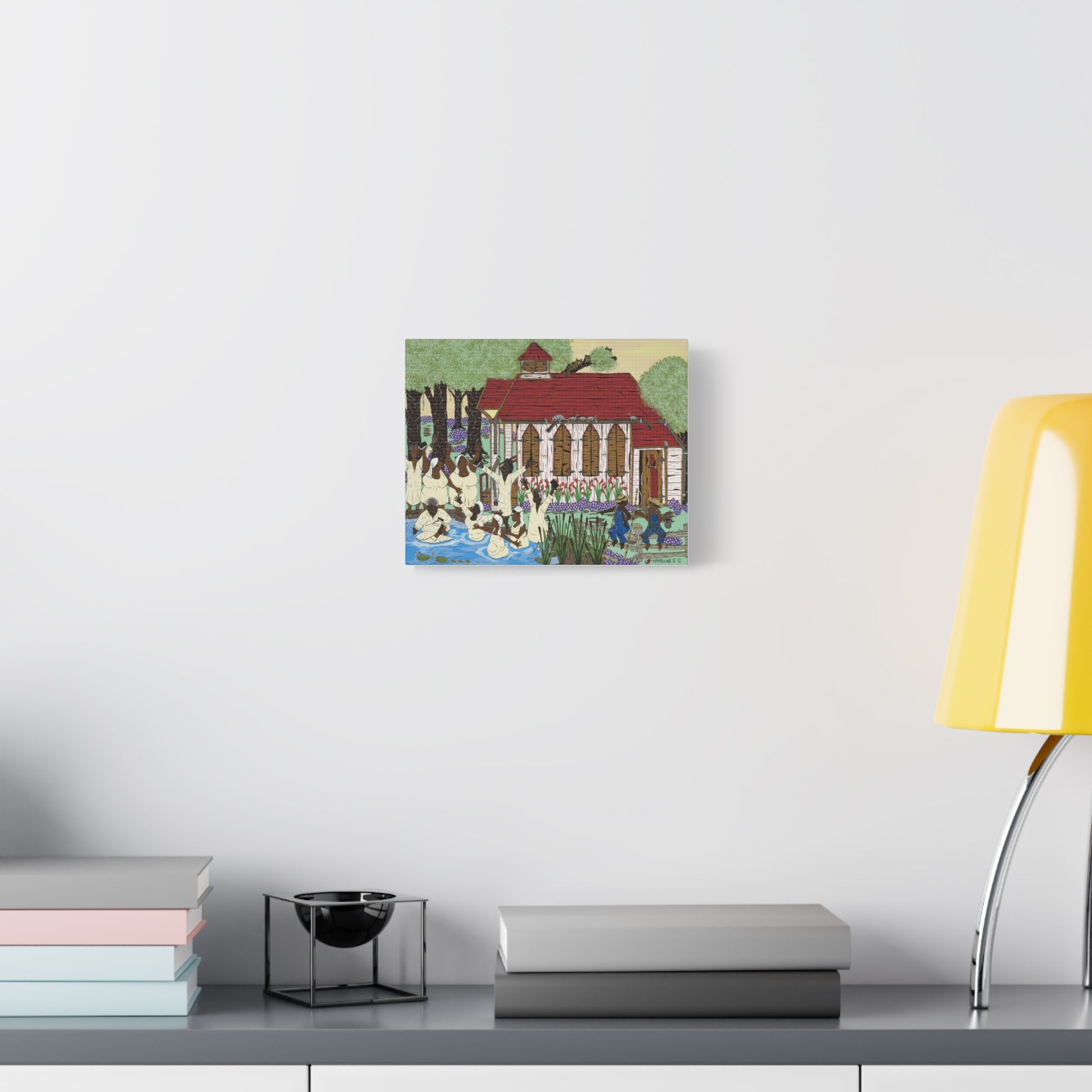 Colorful Stretched Canvas Art, Home Decor, Unique Gifts, Wall Art, Celebration Decor, Cultural Artwork