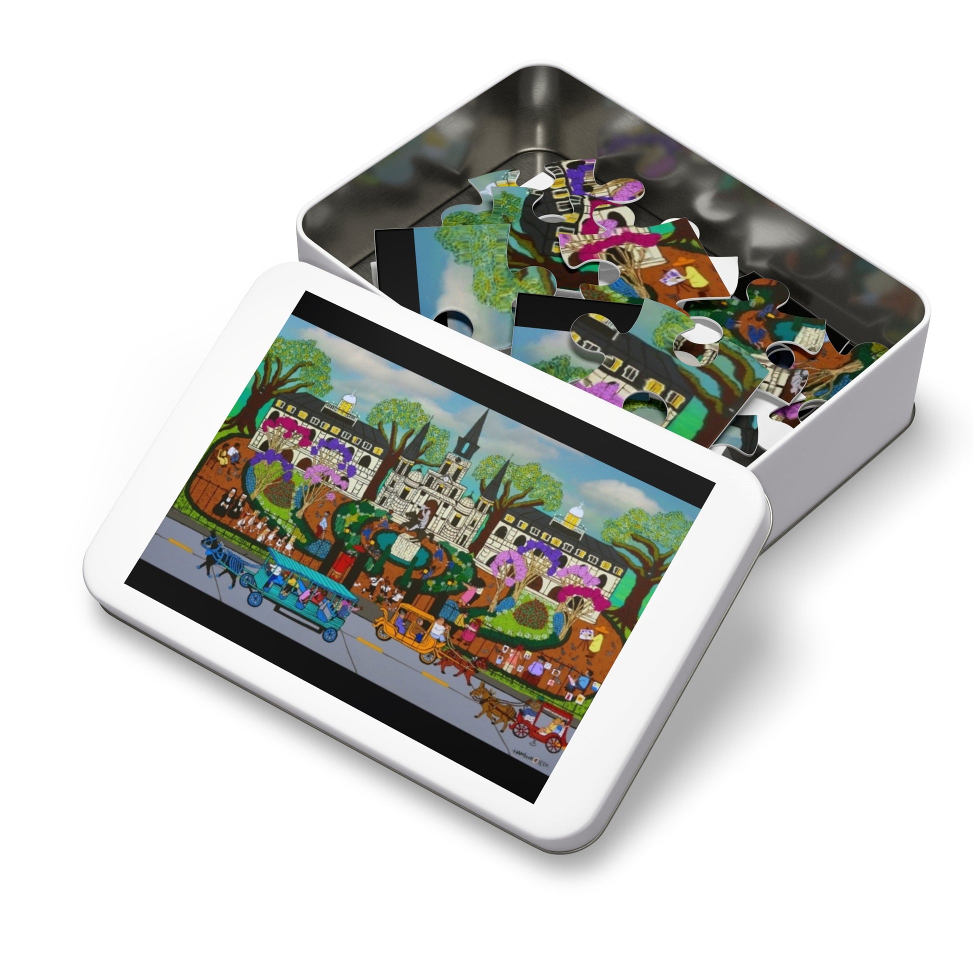 Vibrant Jigsaw Puzzle with Tin - Fun for Family Game Night, Unique Gift, Art Puzzle, Home Decor, Holiday Activity