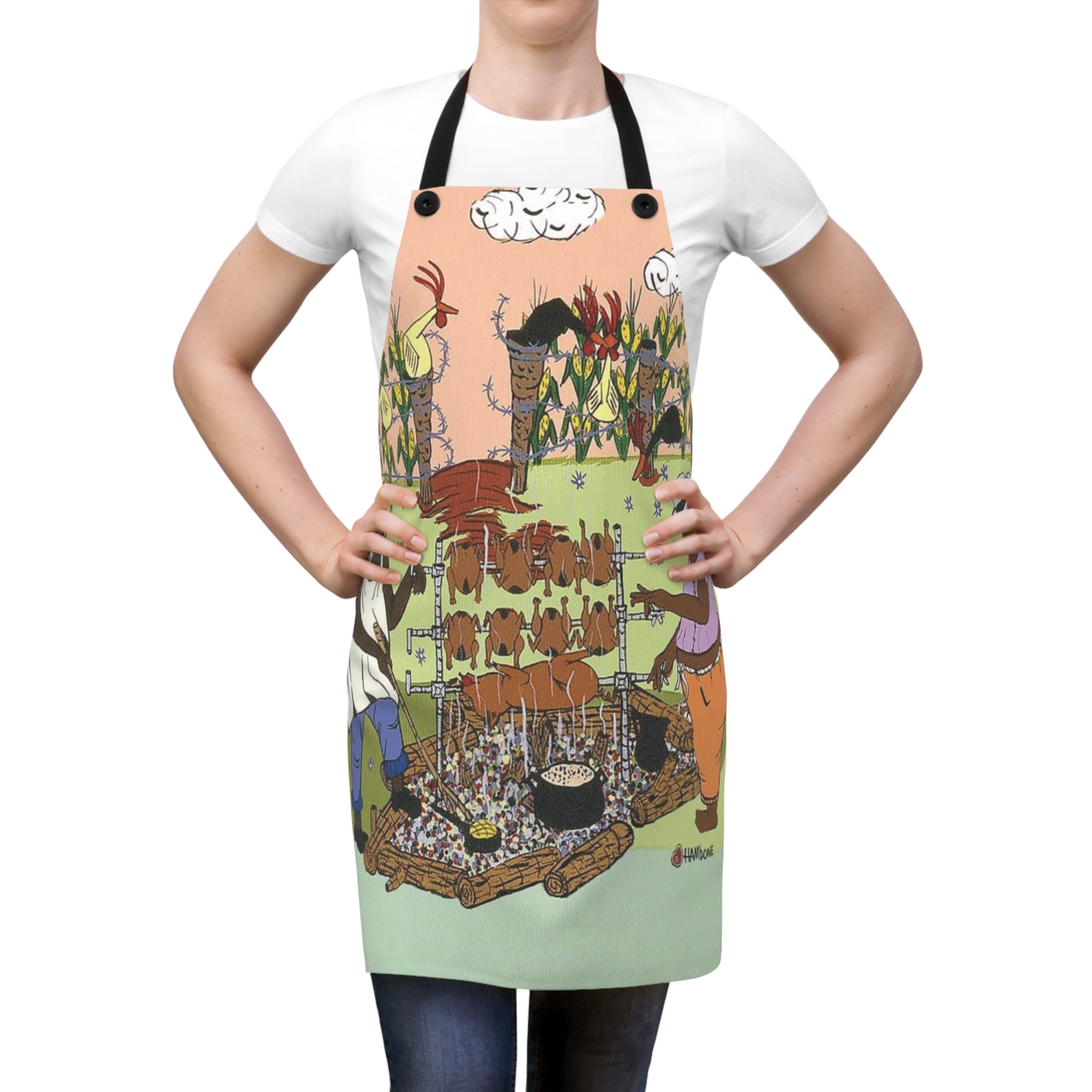 Colorful BBQ Apron for Grilling, Fun Cooking Gift, Outdoor Cooking, Kitchen Decor, Unique Chef Apron