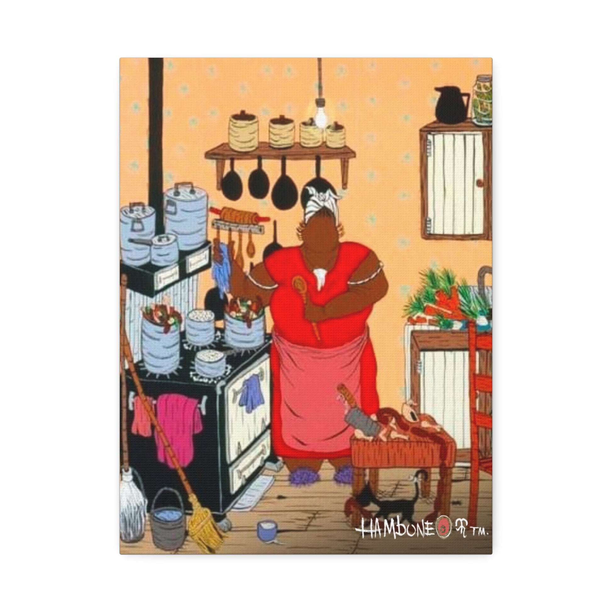 Cozy Kitchen Canvas Art, Kitchen Decor, Home Wall Art, Gift for Chefs, Vintage Style Decoration