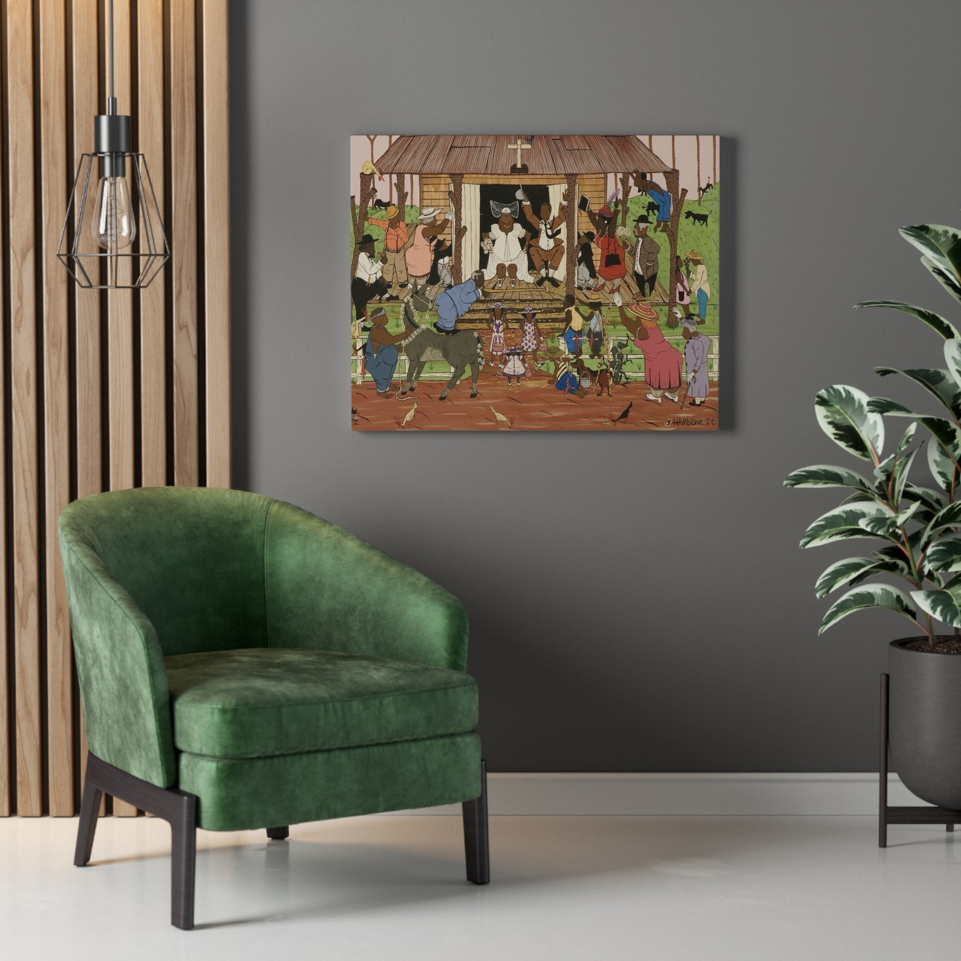 Black Wedding – “Jumping the Broom” | Stretched Canvas Wall Art