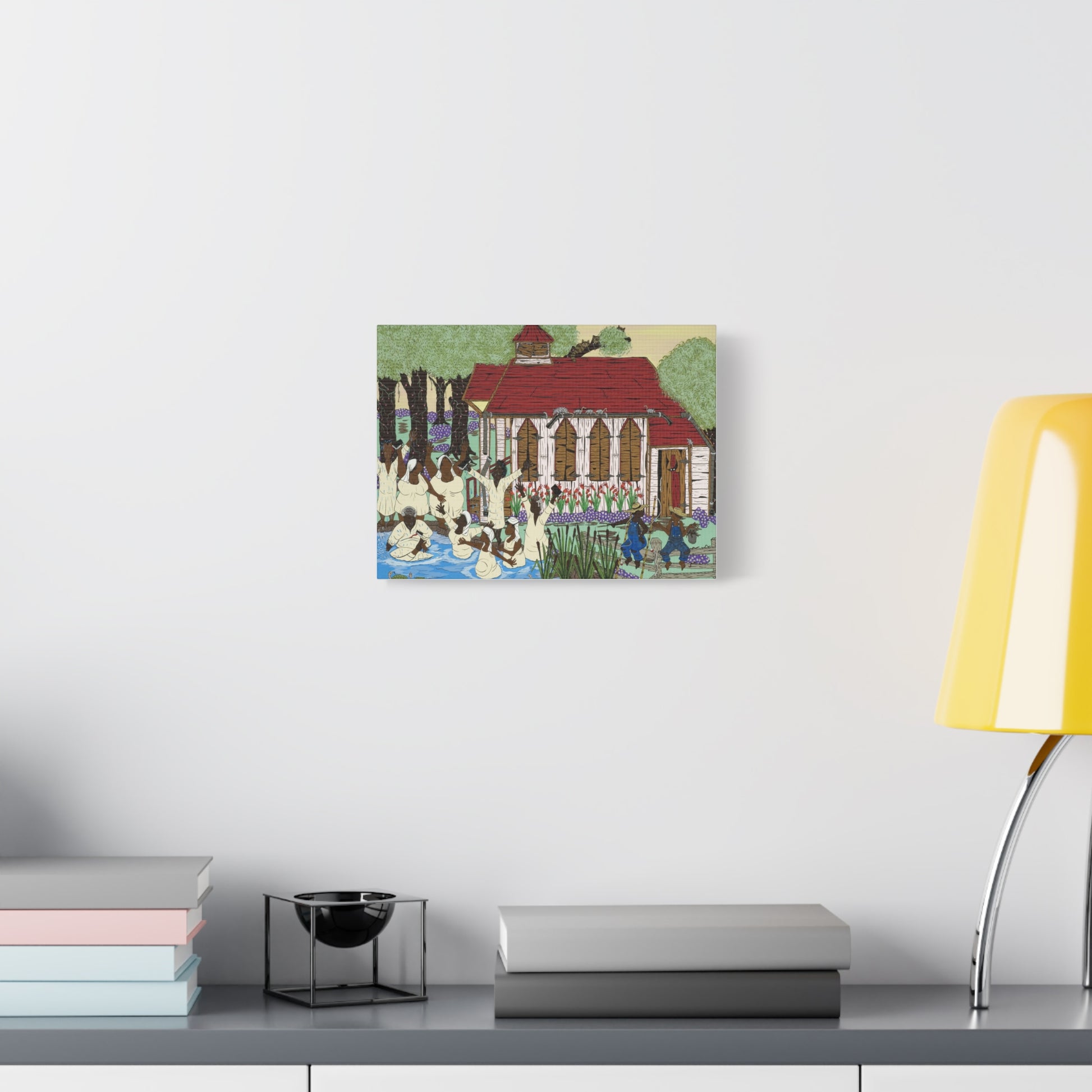 Colorful Stretched Canvas Art, Home Decor, Unique Gifts, Wall Art, Celebration Decor, Cultural Artwork