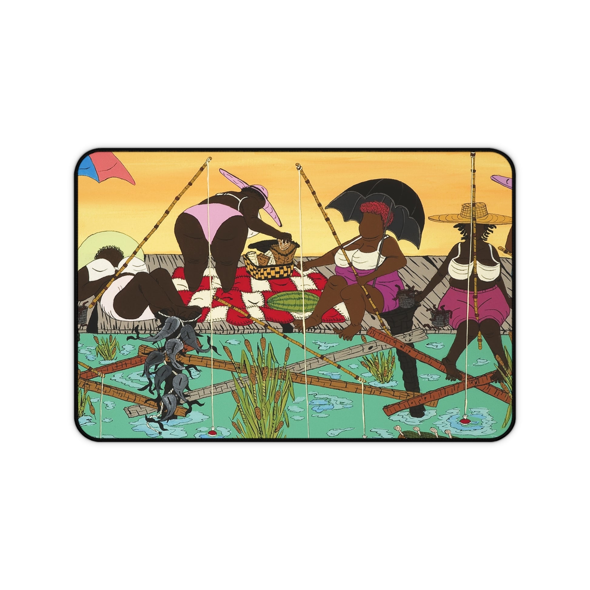 Colorful Celebration Desk Mat, Vibrant Desk Accessories, Home Office Decor, Gift for Musicians, Fun Work From Home