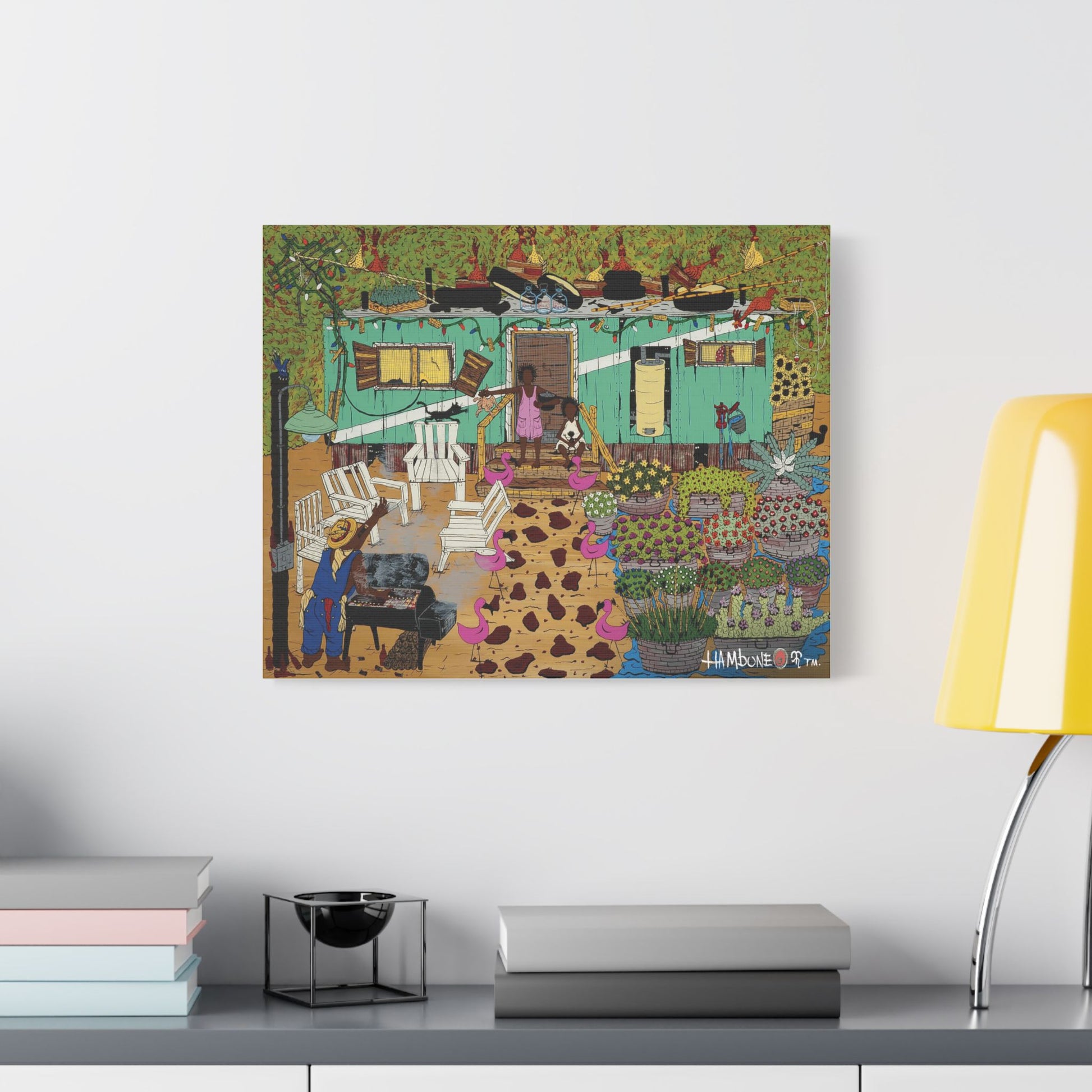 Vibrant Canvas Wall Art, Rustic Home Decor, Colorful Art Print, Country Vibes, Unique Gift Idea, Boho Style Decoration