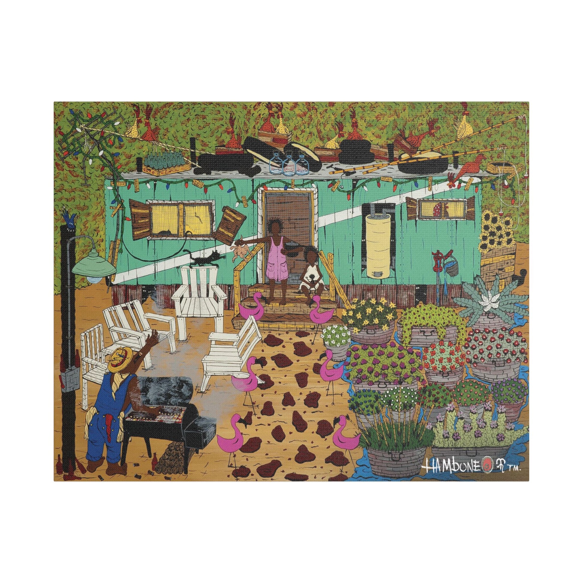 Vibrant Canvas Wall Art, Rustic Home Decor, Colorful Art Print, Country Vibes, Unique Gift Idea, Boho Style Decoration