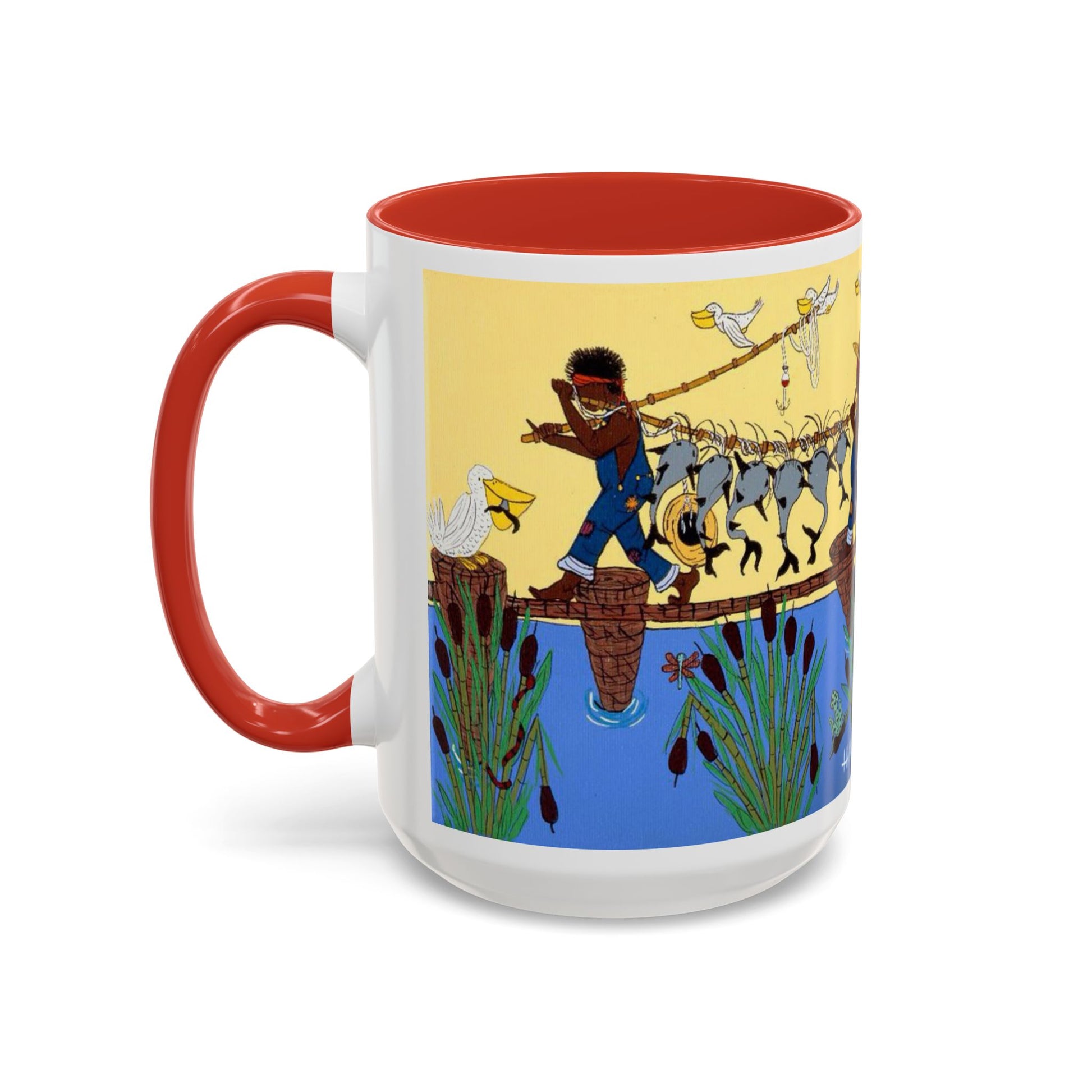 Vibrant Accent Coffee Mug with Artistic Farm Scene, Unique Gift for Farmers, Cozy Mornings, Home Decor, 11oz & 15oz