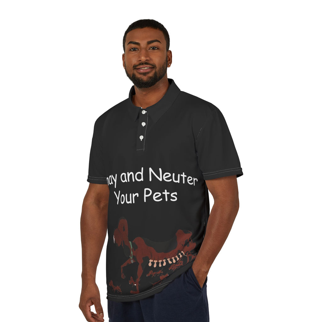 Spay and Neuter Your Pets Unisex Polo Shirt, Pet Awareness Apparel, Animal Lover Gift, Casual Wear, Fundraiser Shirt