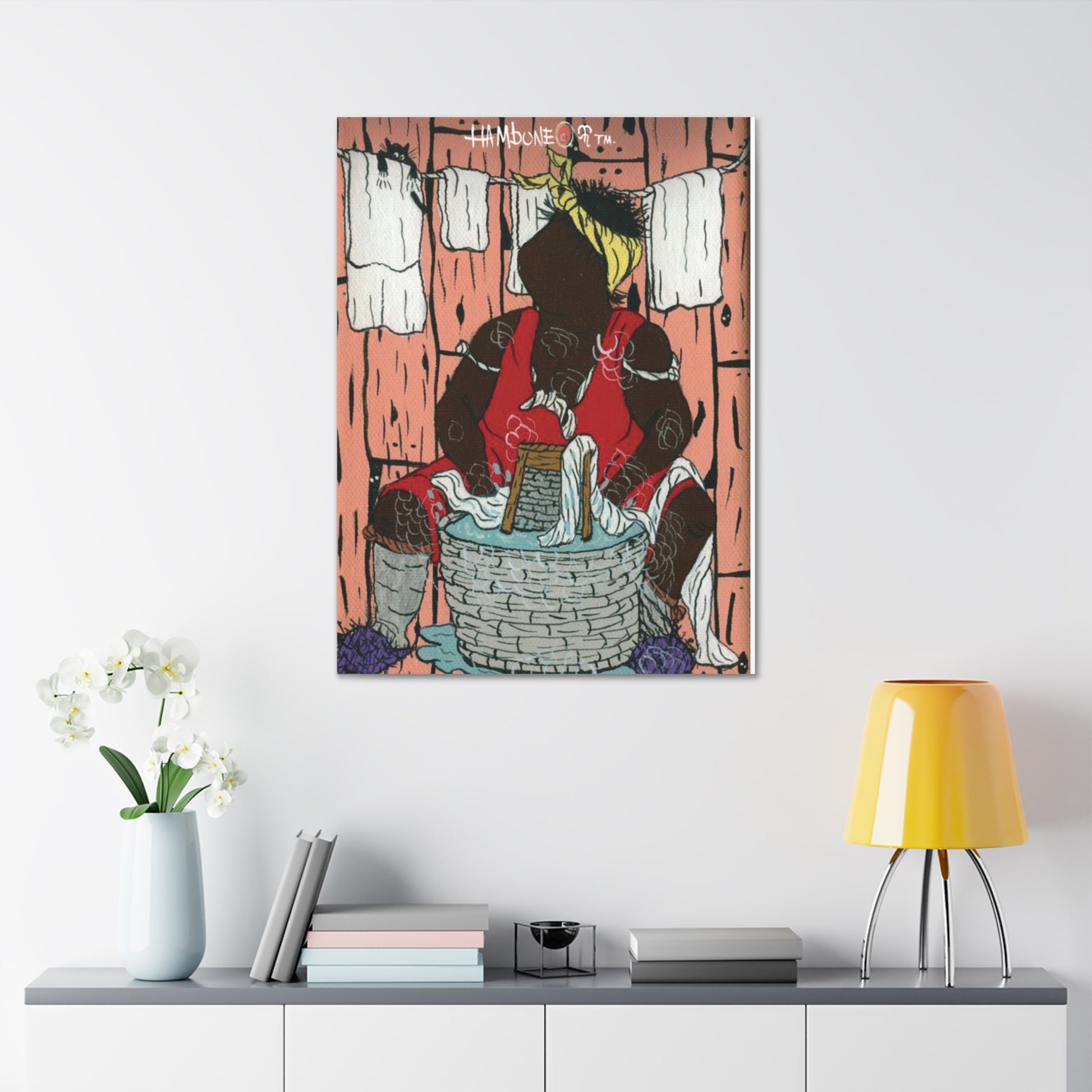 Colorful Canvas Wall Art Print, Home Decor, Black Culture, Vibrant Artwork, Gallery Display, Gift for Art Lovers