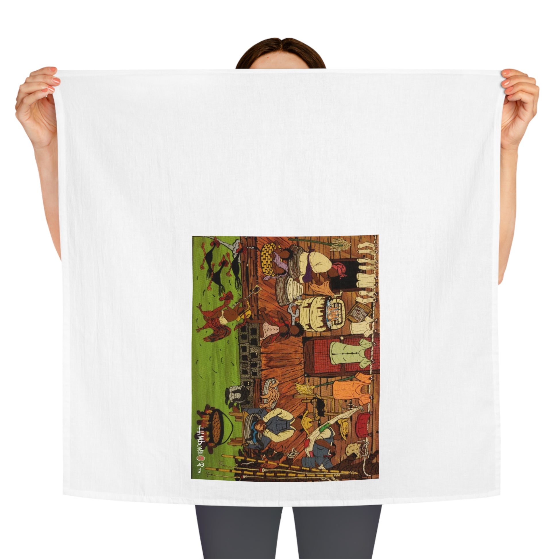 Colorful Kitchen Tea Towel, Fun Home Decor, Gift for Cooks, Vintage Style, Unique Kitchen Accessory, Housewarming Gift