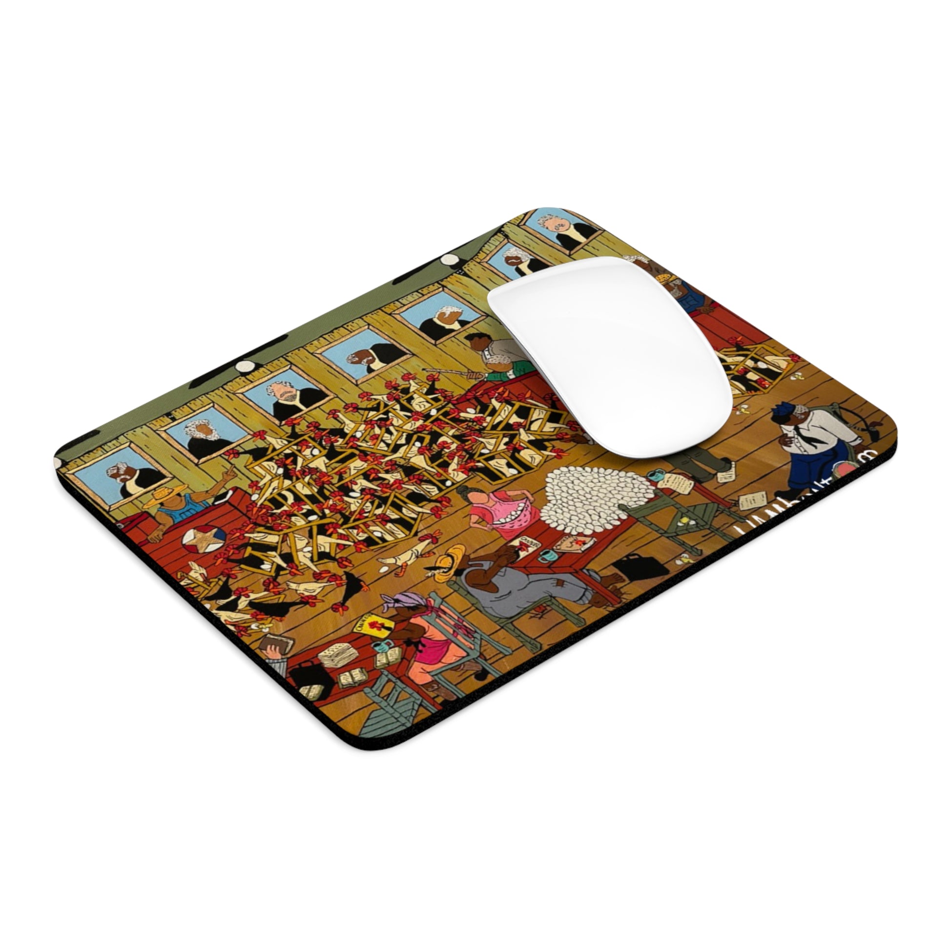 Whimsical Mouse Pad with Colorful Scene, Desk Accessory for Gamers, Office Gift, Fun Mousepad for Home & School