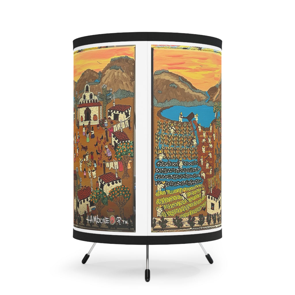 Cultural Tripod Lamp with Artistic High-Res Printed Shade, Unique Home Décor, Illuminating Table Light, Ethnic Gift for Art Lovers, [...]