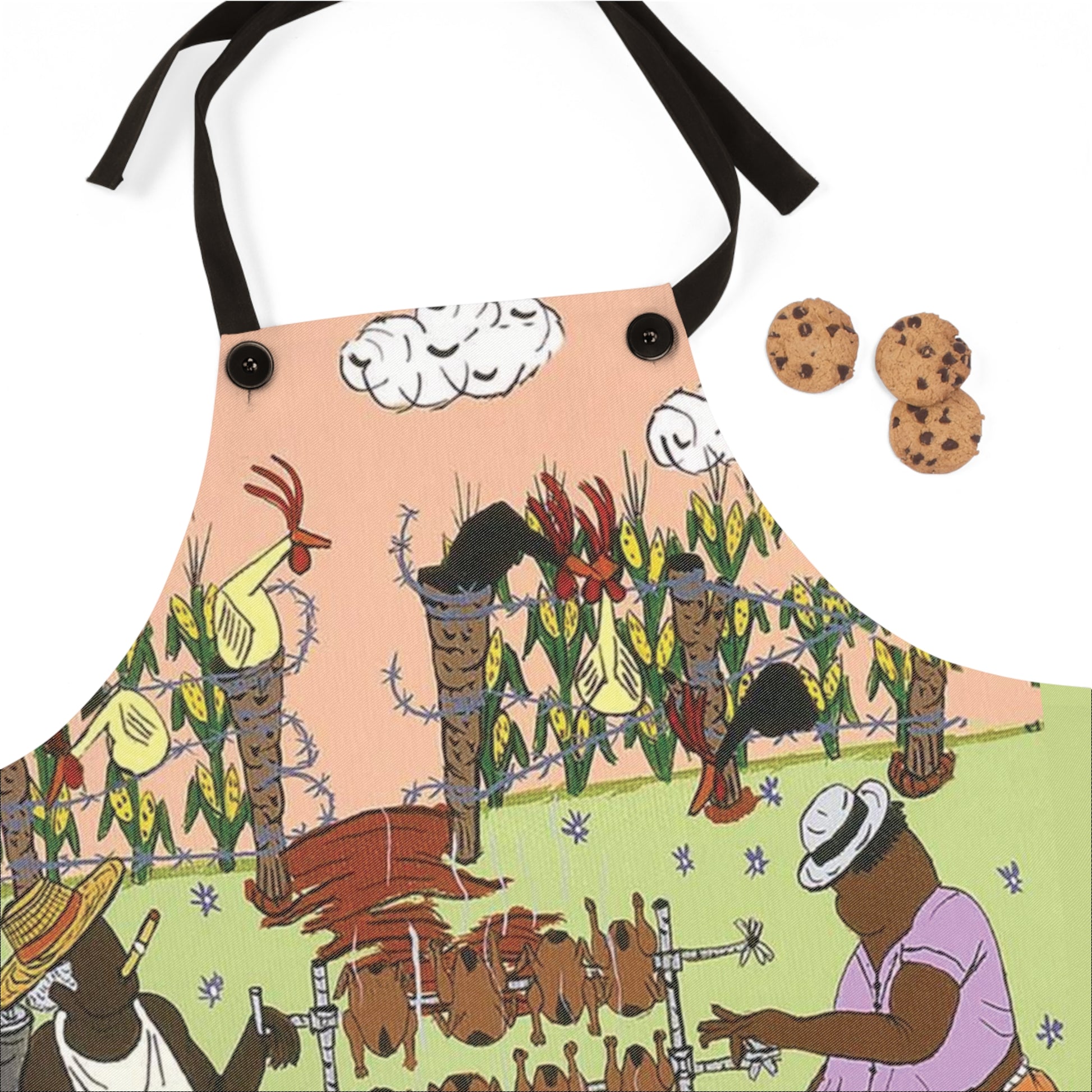 Colorful BBQ Apron for Grilling, Fun Cooking Gift, Outdoor Cooking, Kitchen Decor, Unique Chef Apron