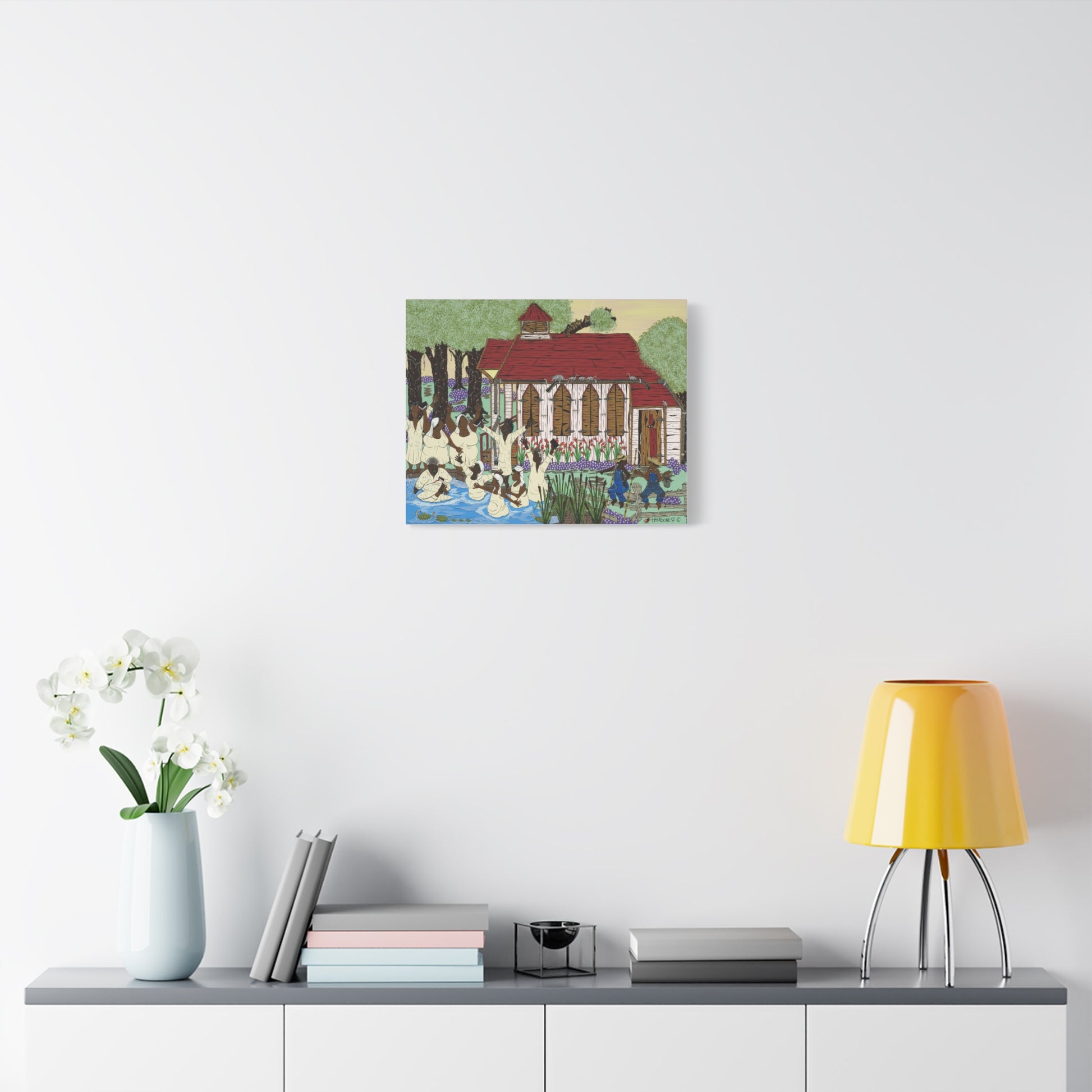 Colorful Stretched Canvas Art, Home Decor, Unique Gifts, Wall Art, Celebration Decor, Cultural Artwork