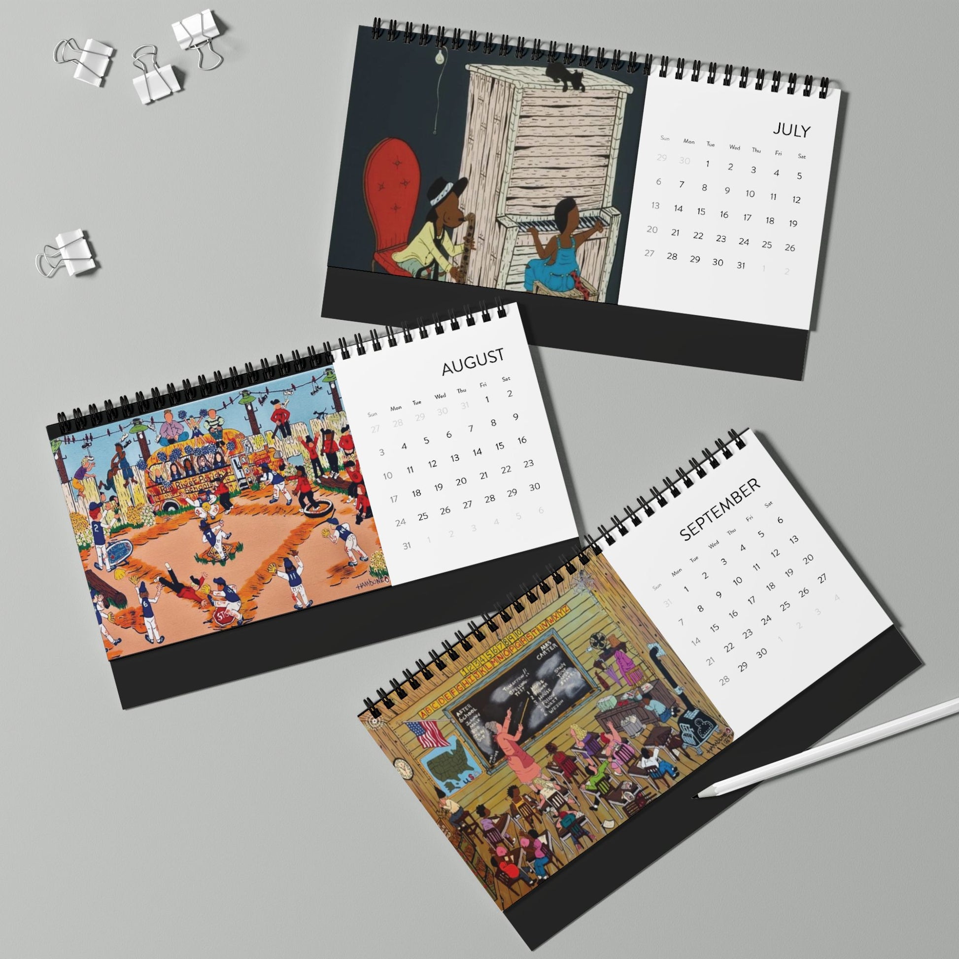 Desktop Calendar (2025 grid)