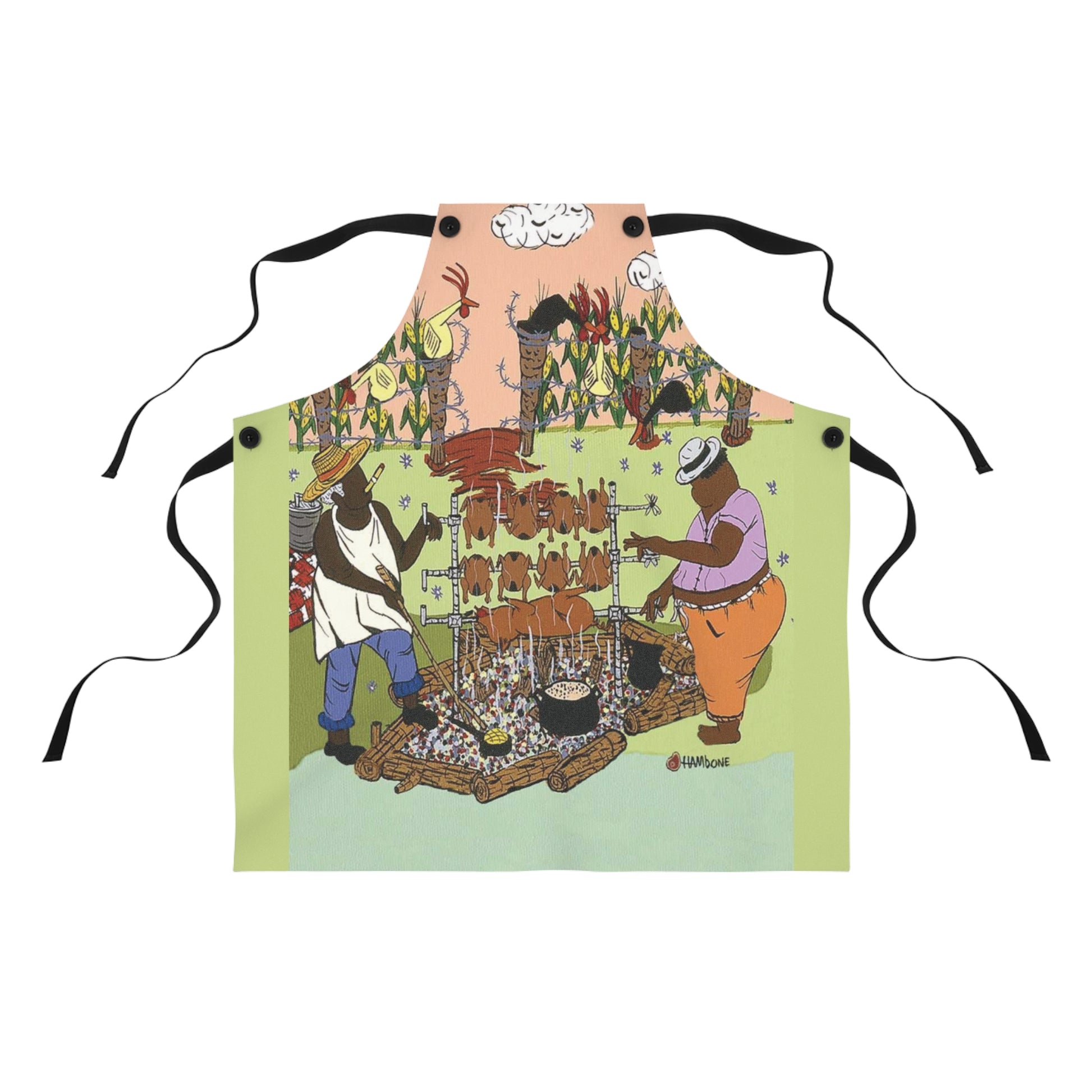 Colorful BBQ Apron for Grilling, Fun Cooking Gift, Outdoor Cooking, Kitchen Decor, Unique Chef Apron