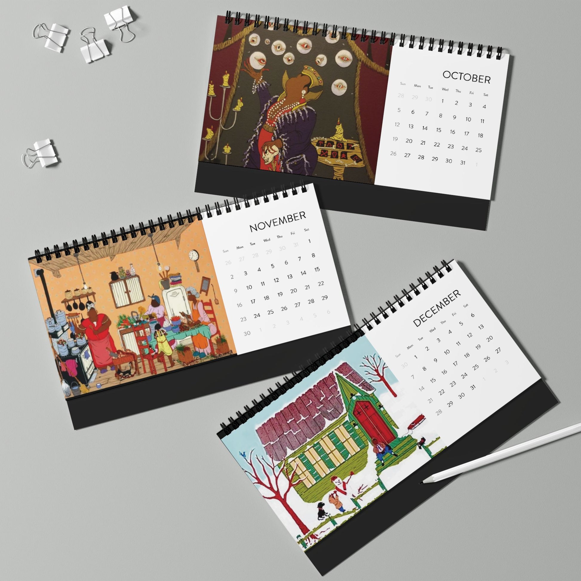 Desktop Calendar (2025 grid)