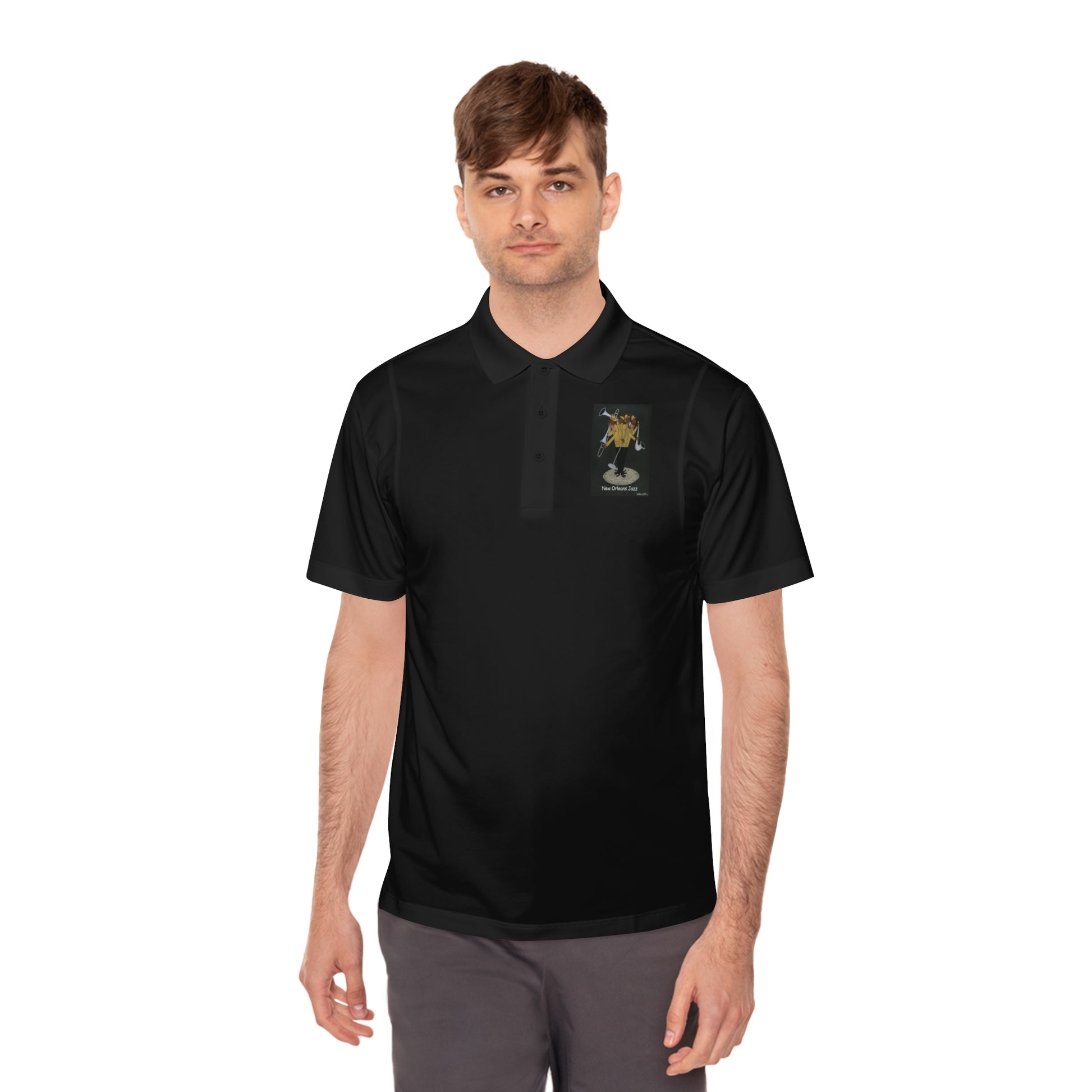 Playful Graphic Men's Sport Polo Shirt, Casual Wear, Gift for Him, Summer Apparel, Unique Men's Fashion